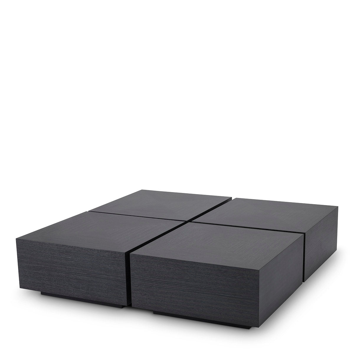 Coffee Table Puro set of 4 charcoal grey oak veneer