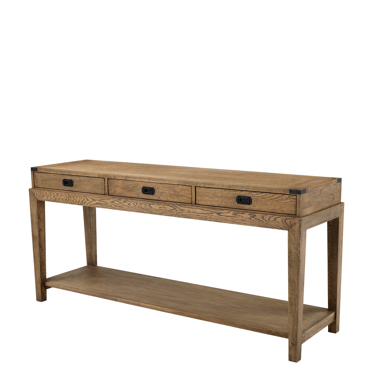 Console Table Military smoked oak finish