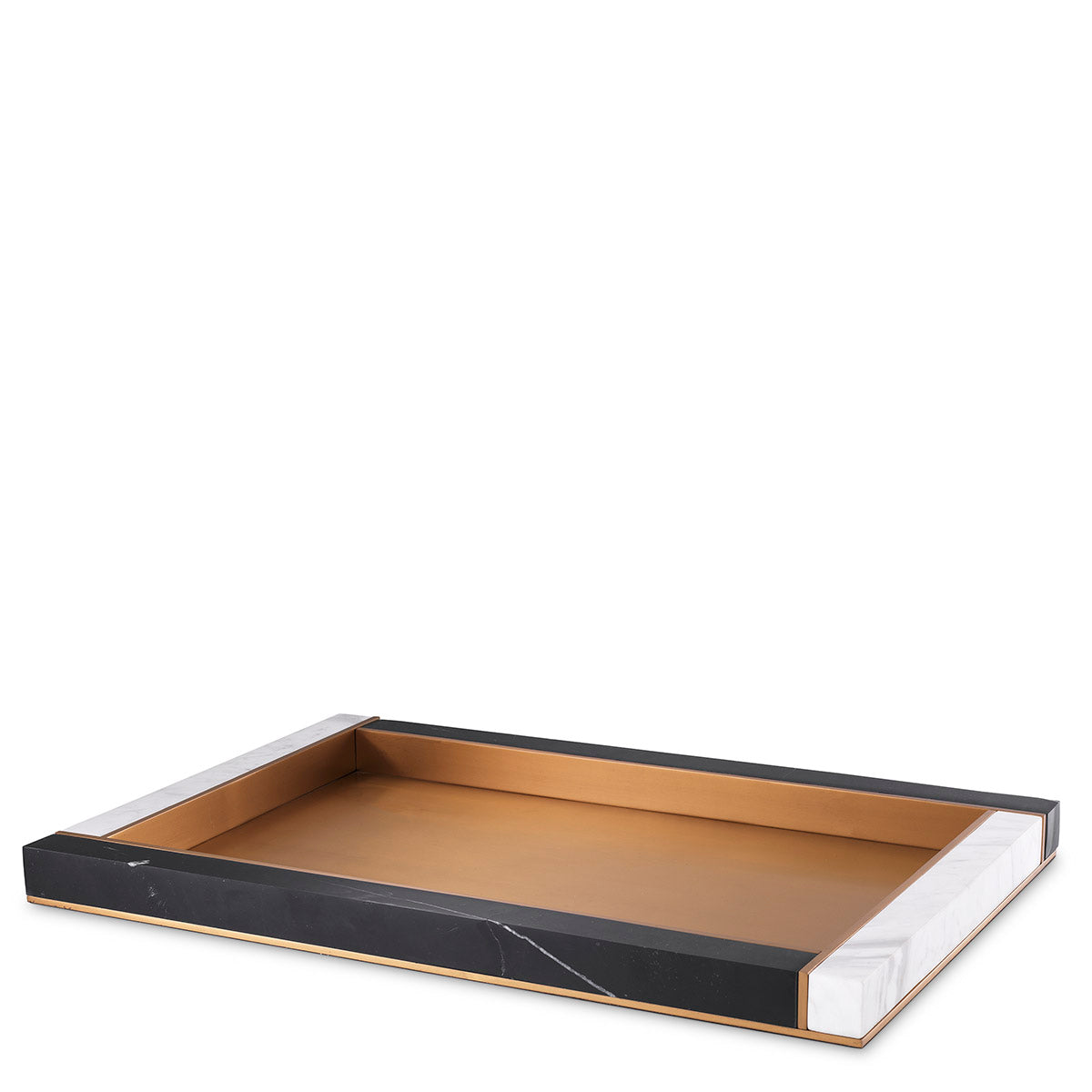 Tray Farrell L antique brass finish