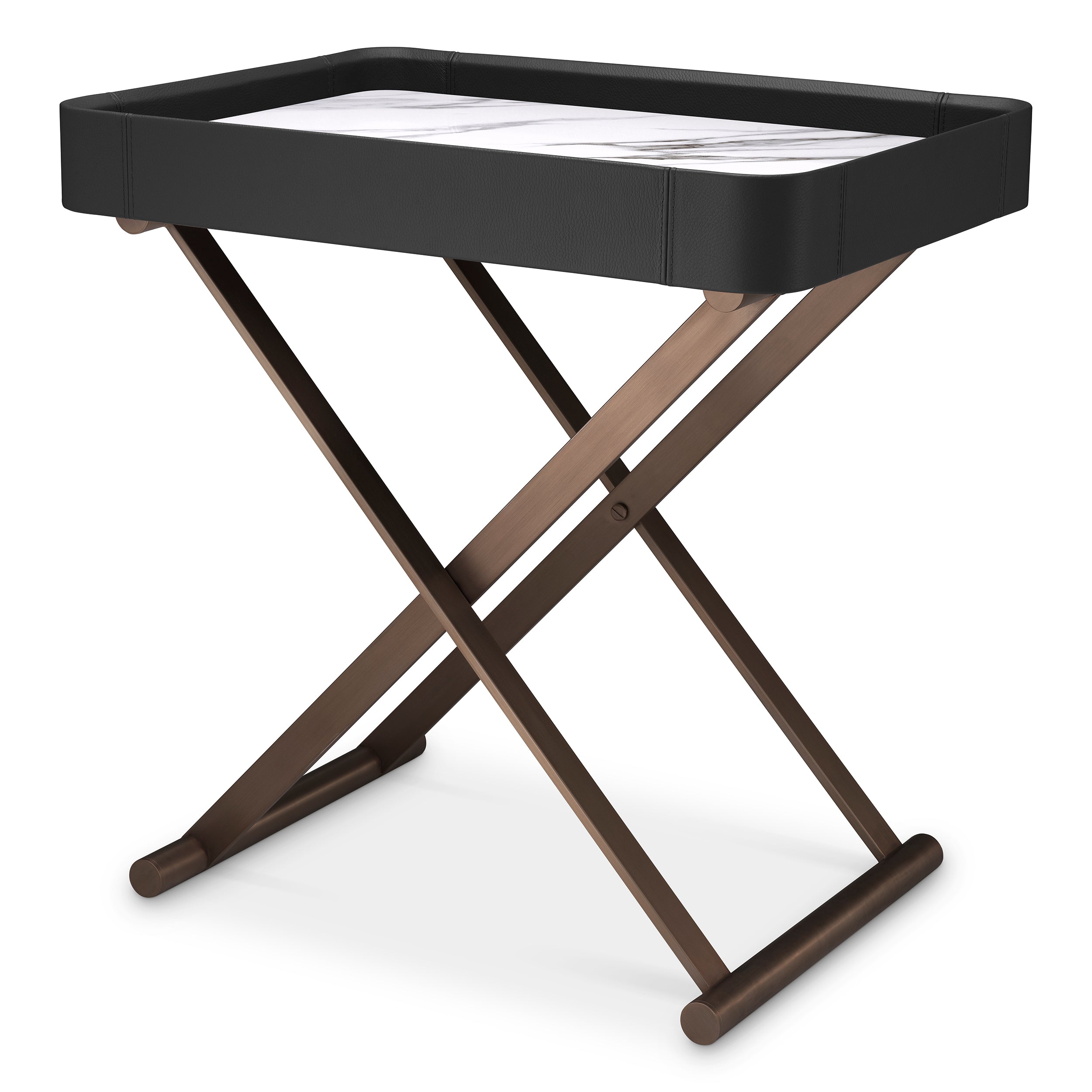 Butler Tray Monarch black leather