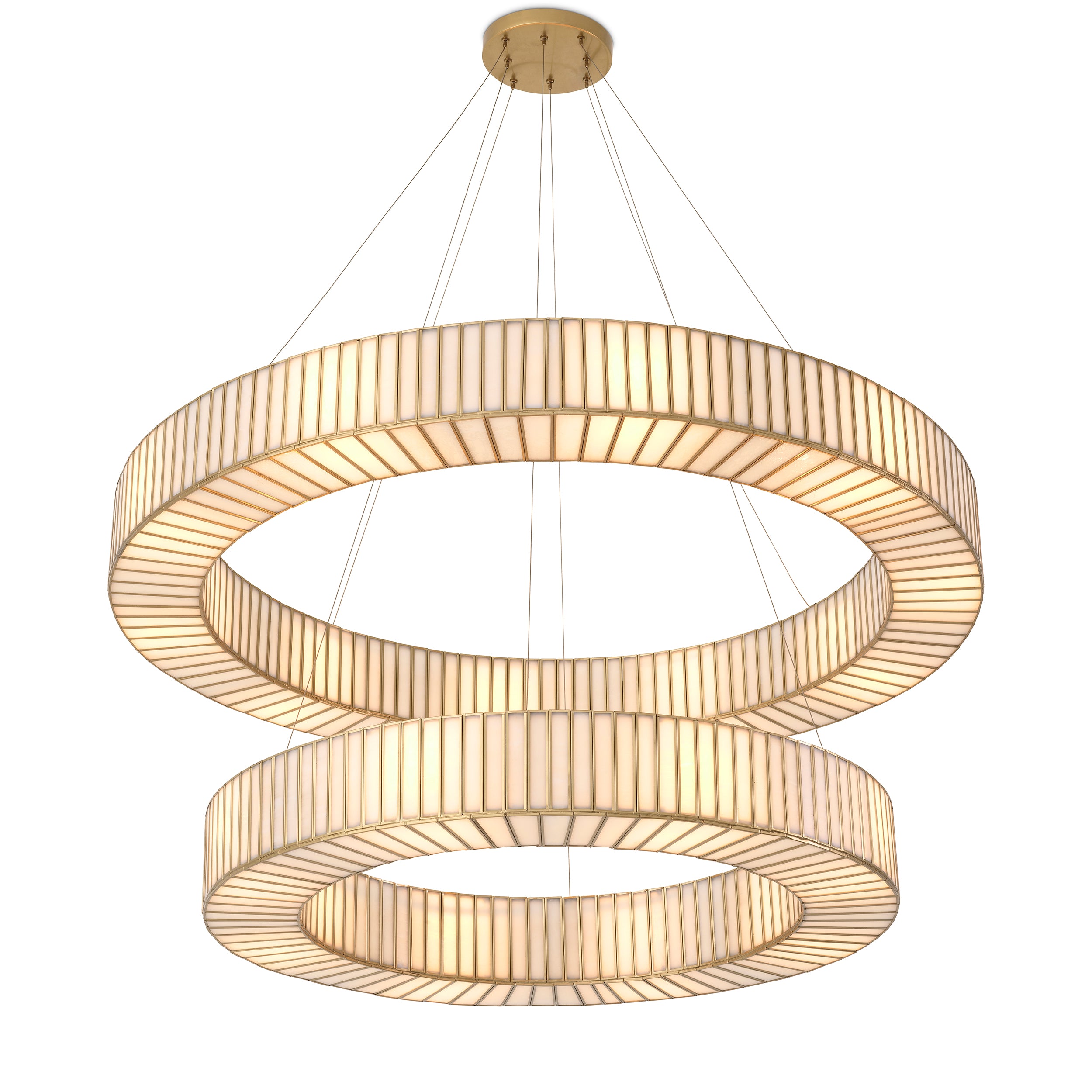 Chandelier Monari antique brass finish