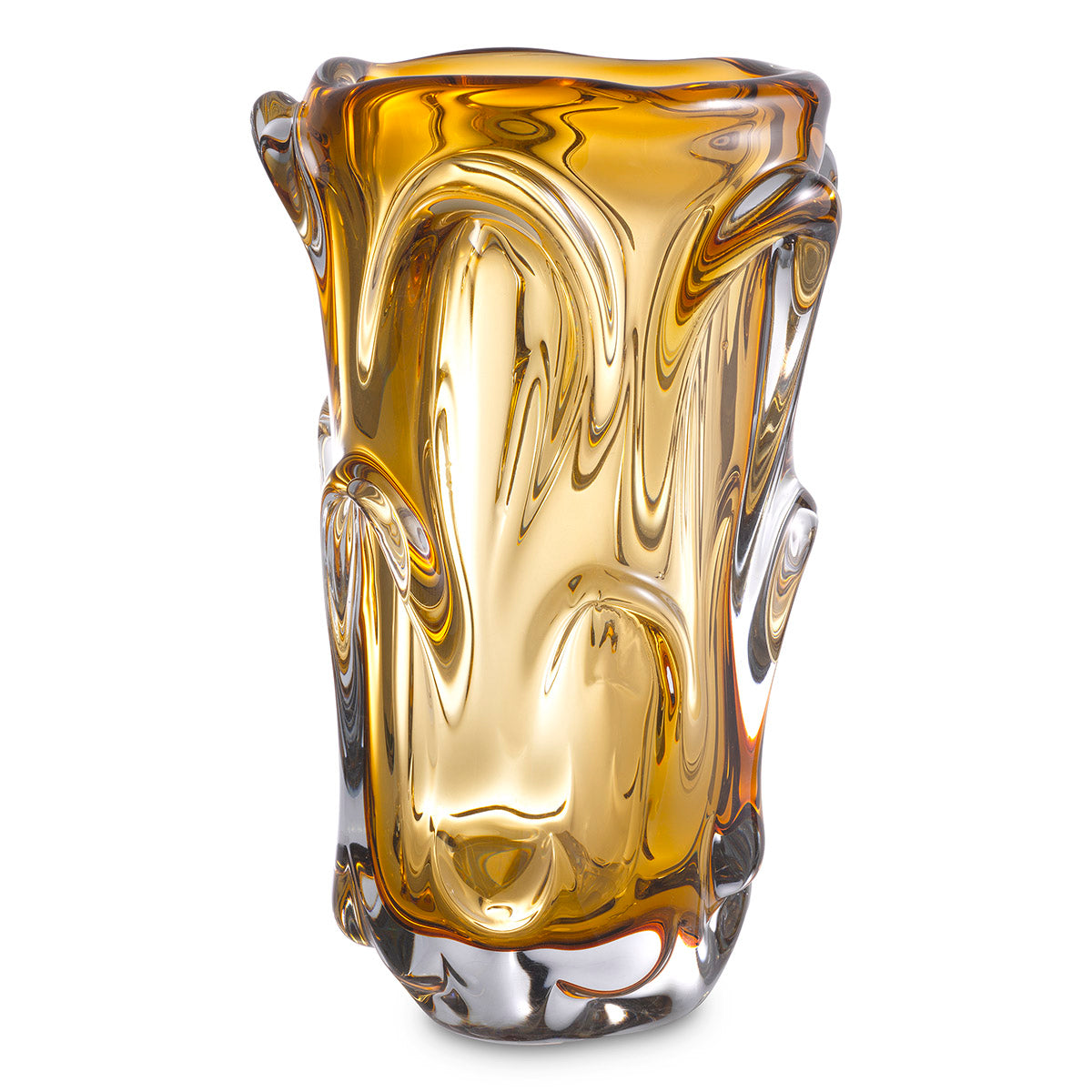 Vase Aila L yellow glass