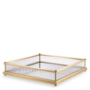 Antique Brass Square Tray Cora