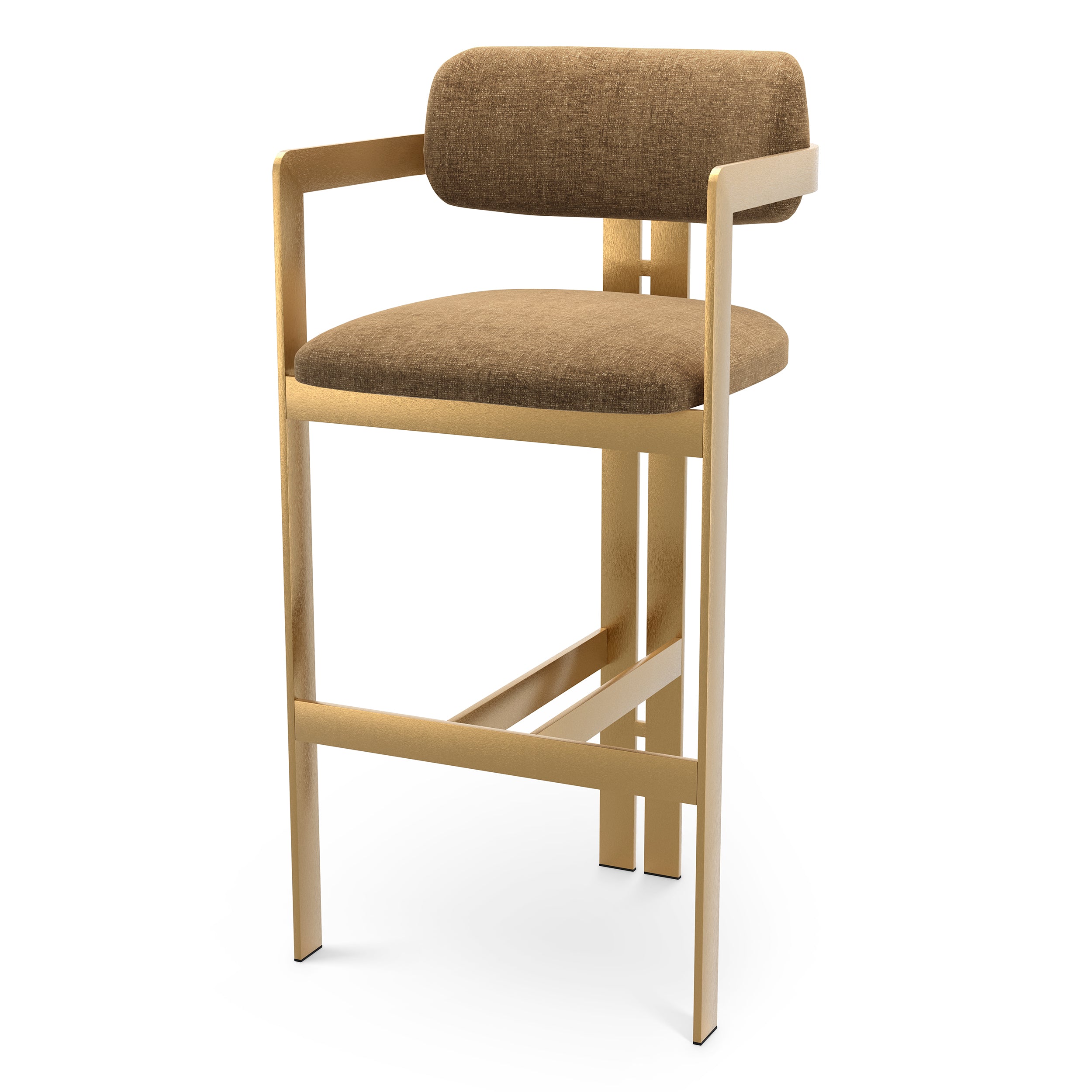 Bar Stool Donato brushed brass finish hastings camel
