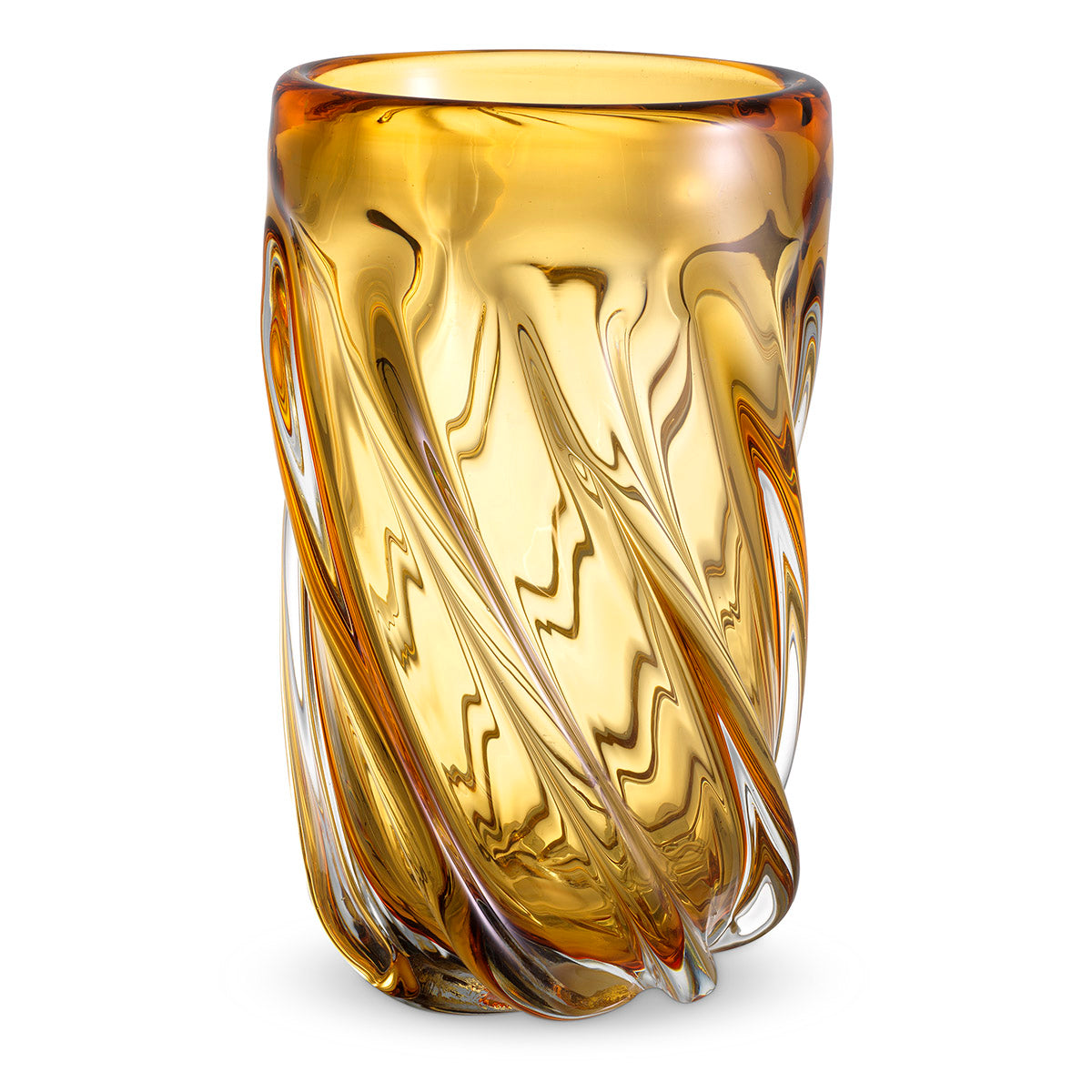 Vase Angelito L yellow glass