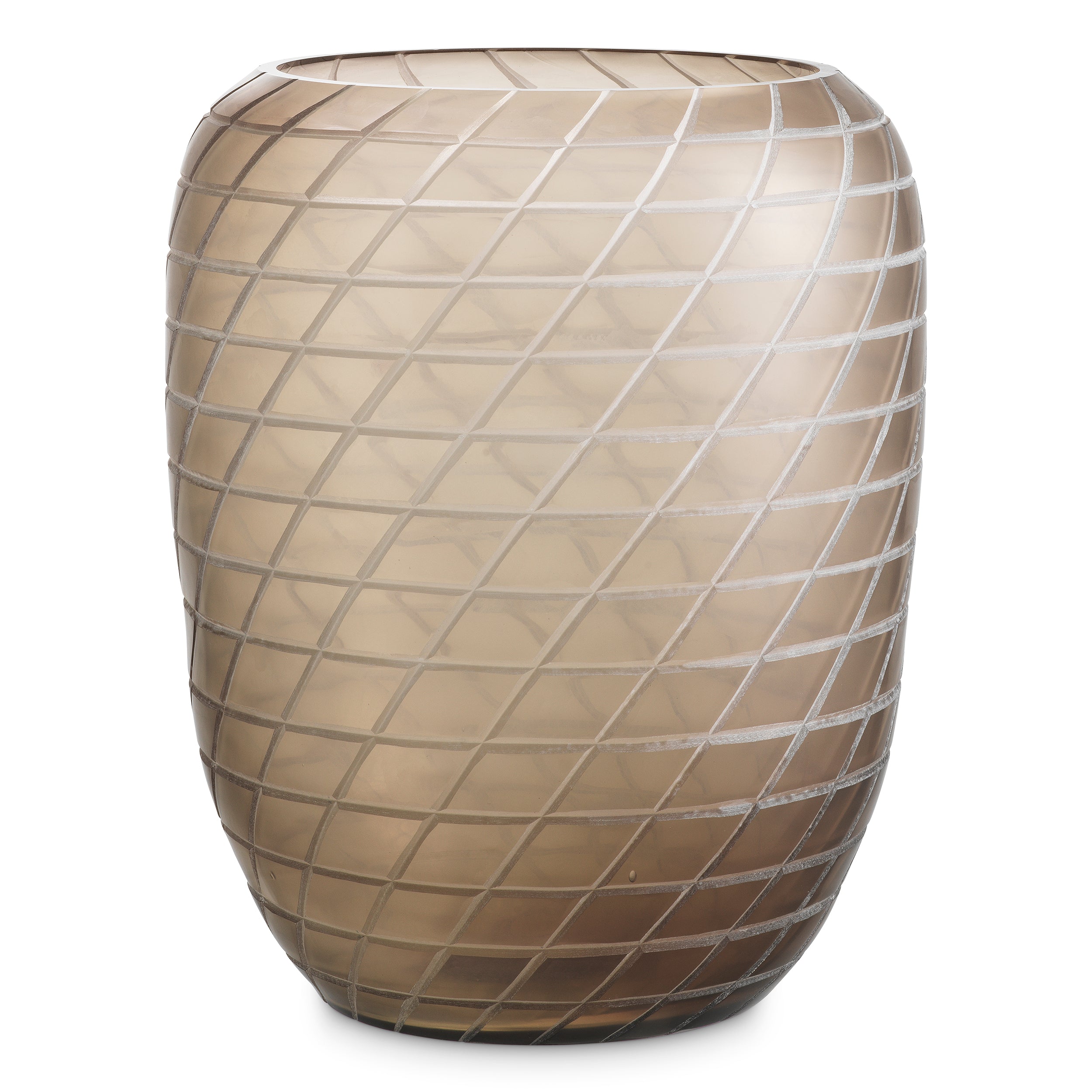 Vase Tarano L matte sand color glass