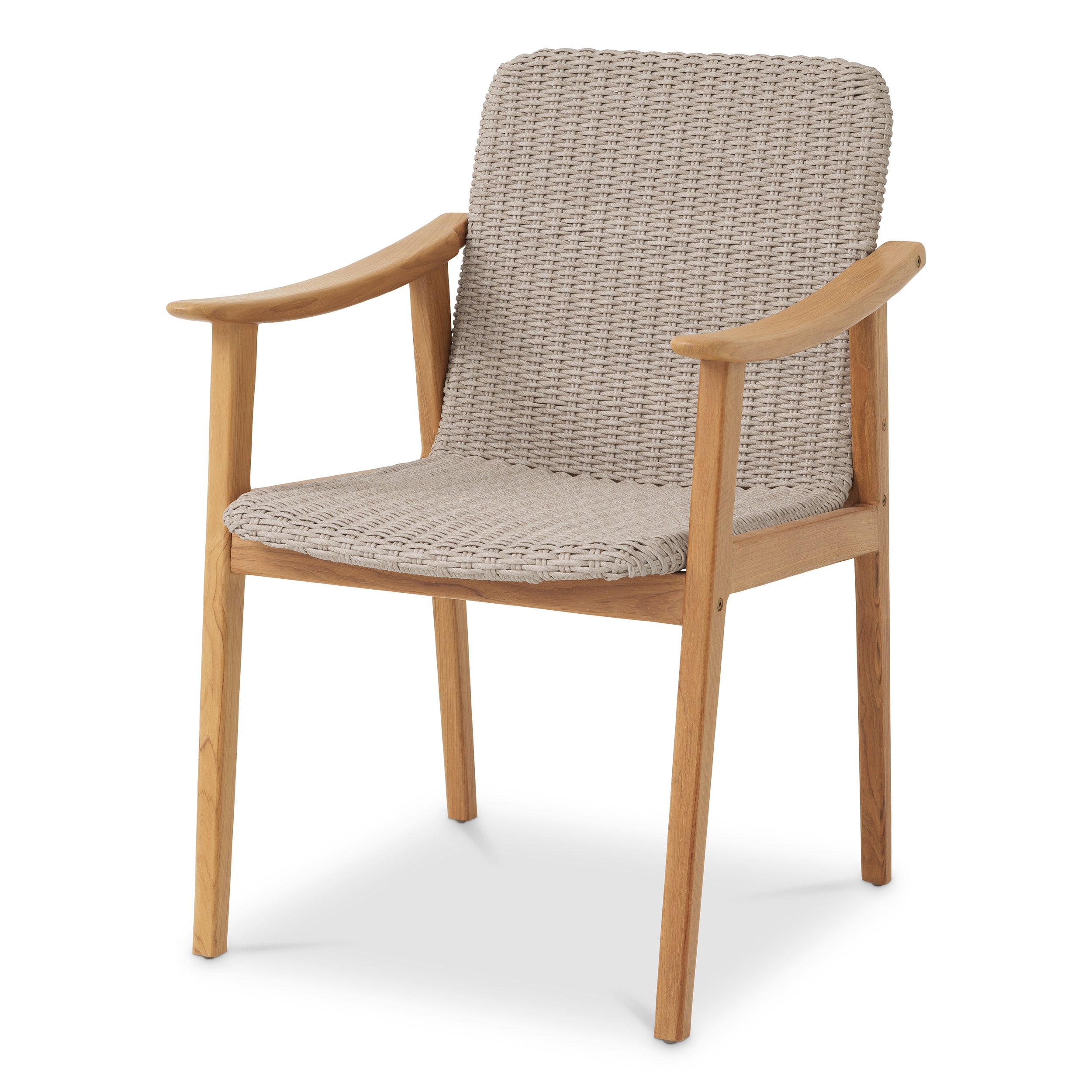 Outdoor Dining Chair Honolulu natural teak faux rattan