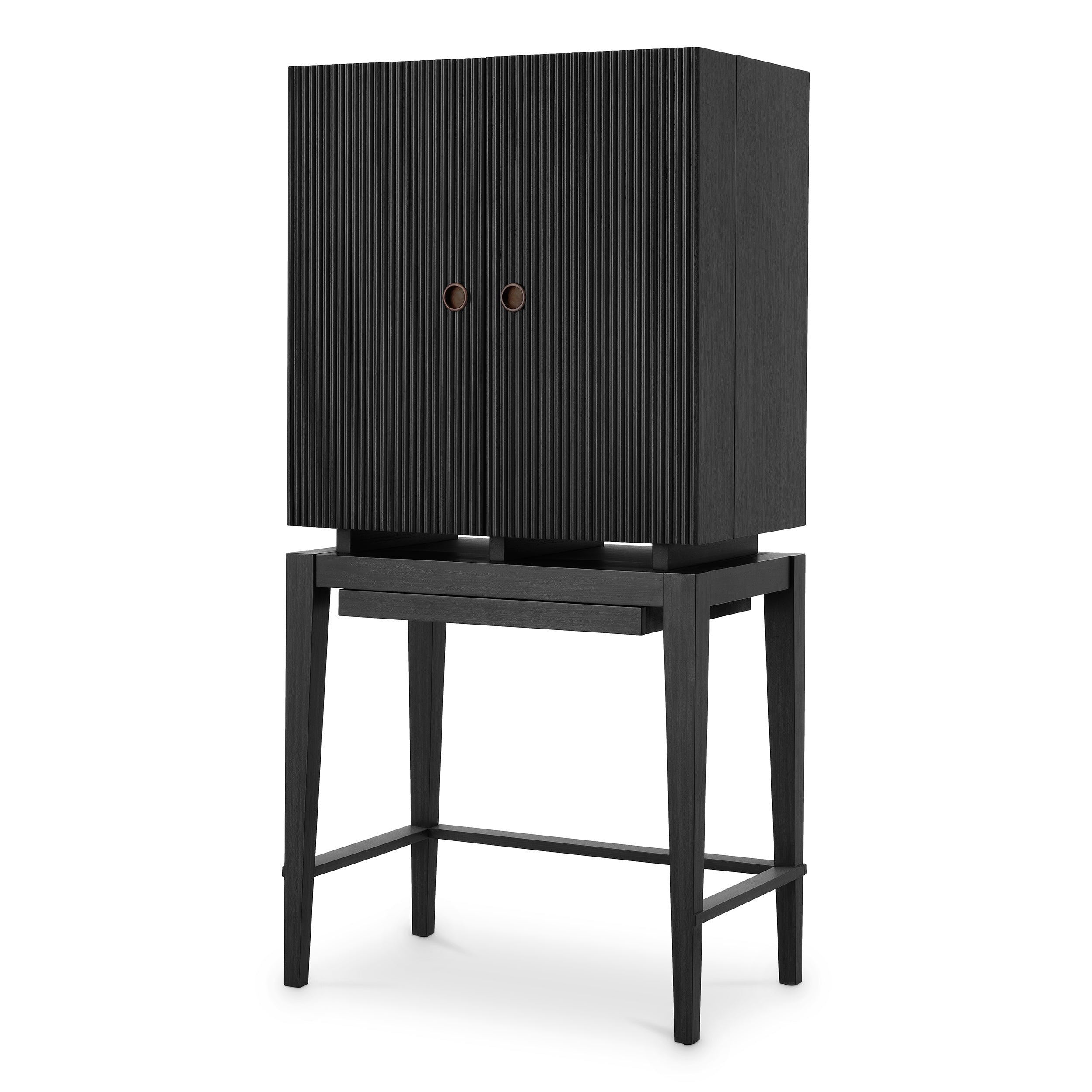 Bar Cabinet Dimitrios charcoal grey oak veneer