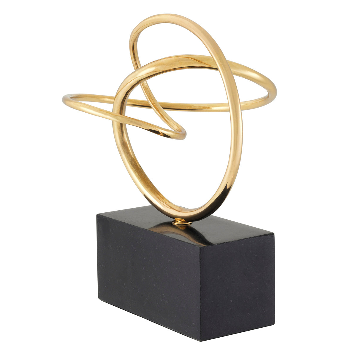 Object Frank polished brass granite base