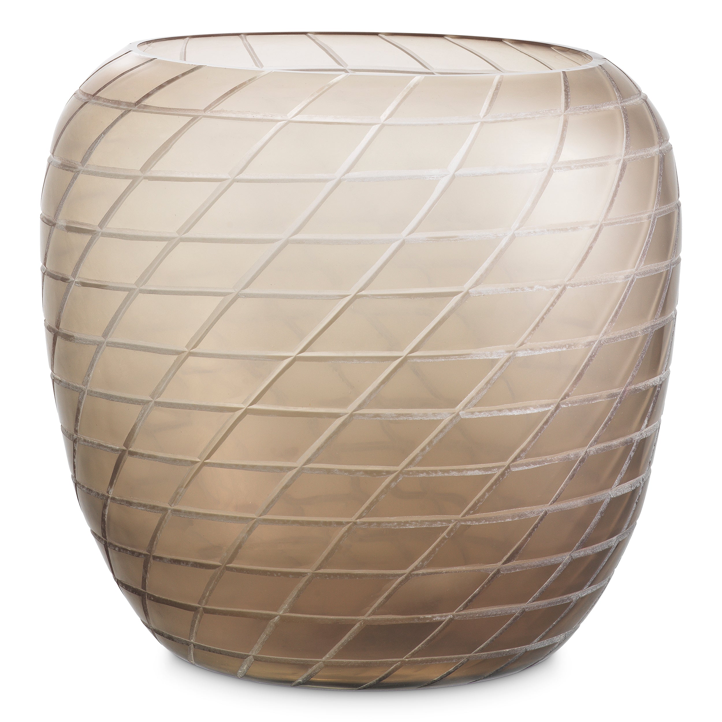 Vase Tarano S matte sand color glass