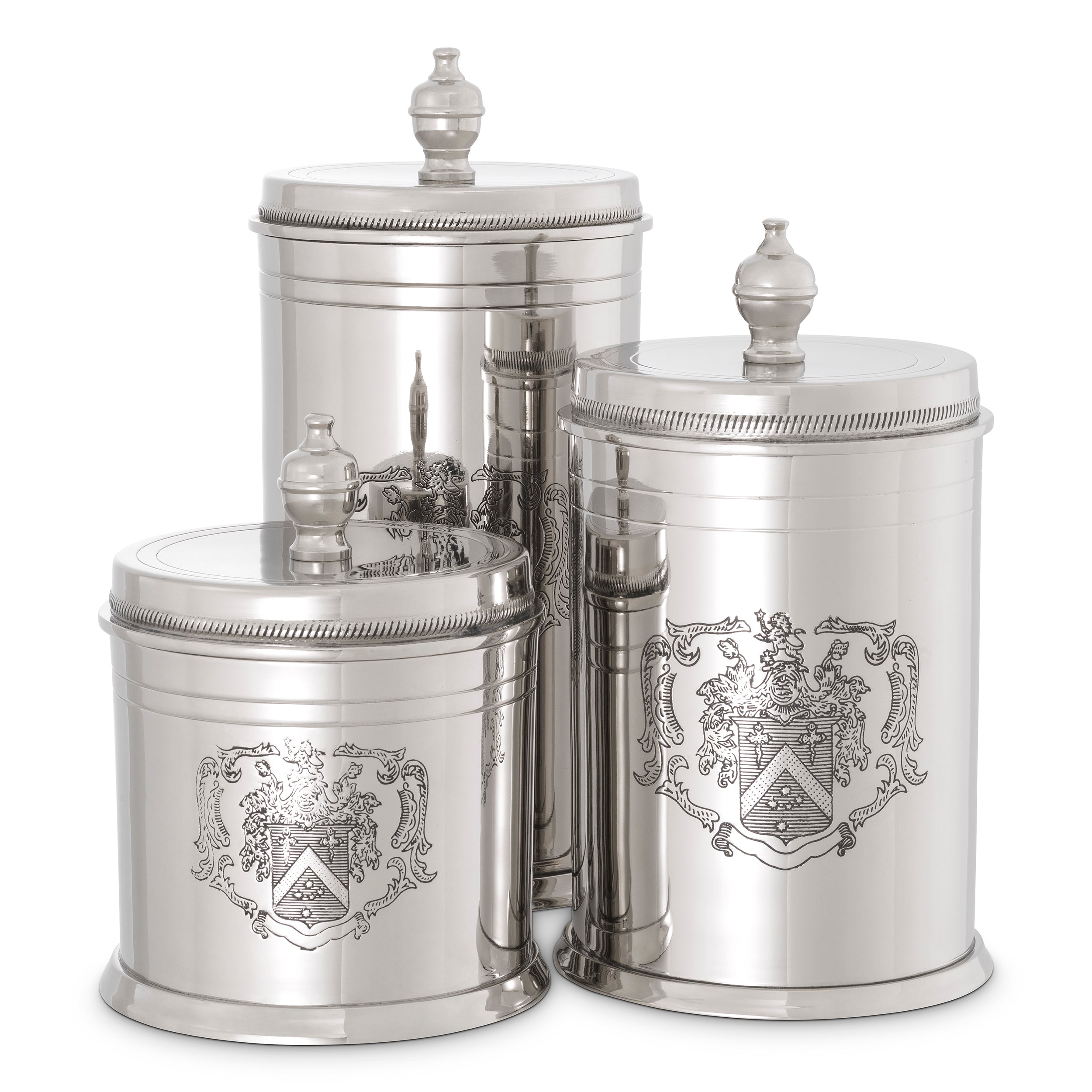 Box Gaston nickel finish set of 3