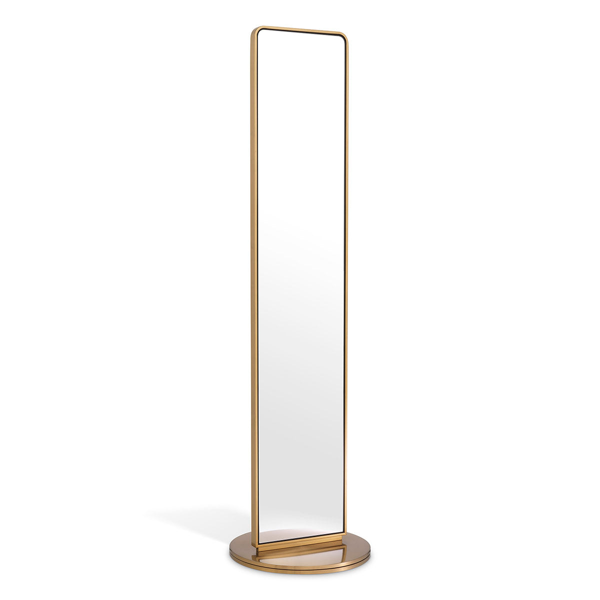 Floor Mirror Novo brushed brass finish