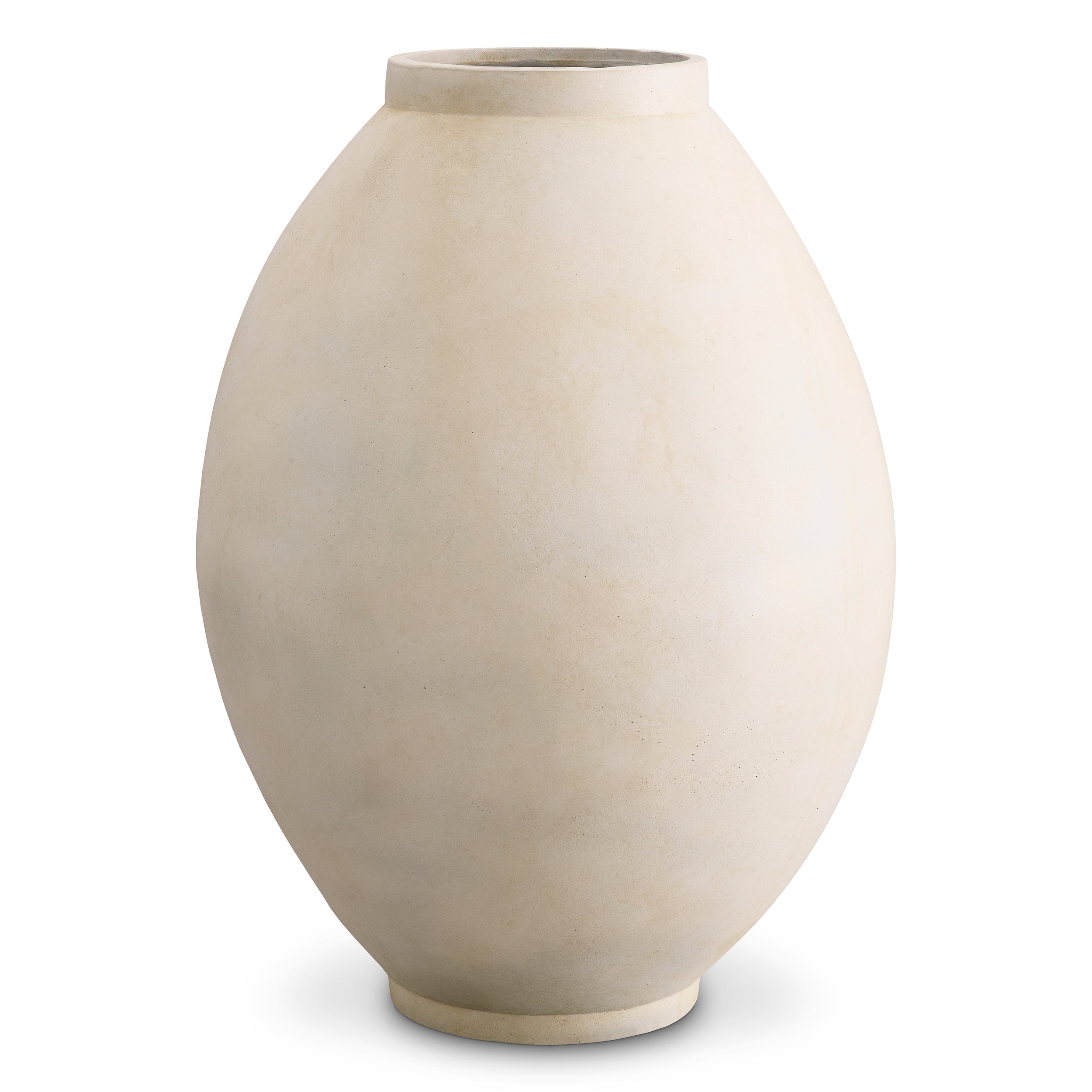 Vase Moon Jar sandstone finish L