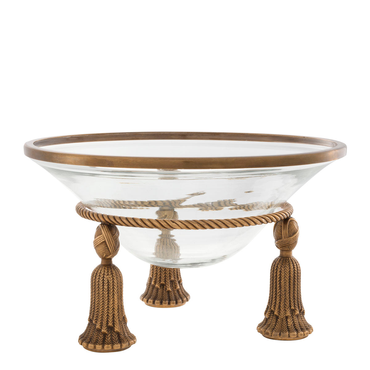 Bowl Tassel vintage brass finish