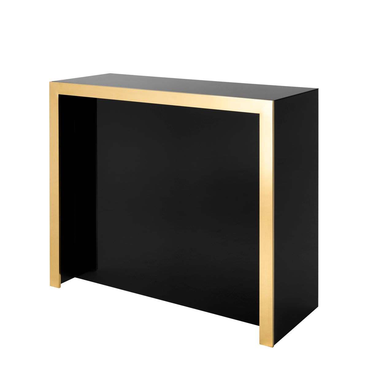 Bar Grimaldi gold finish black glass