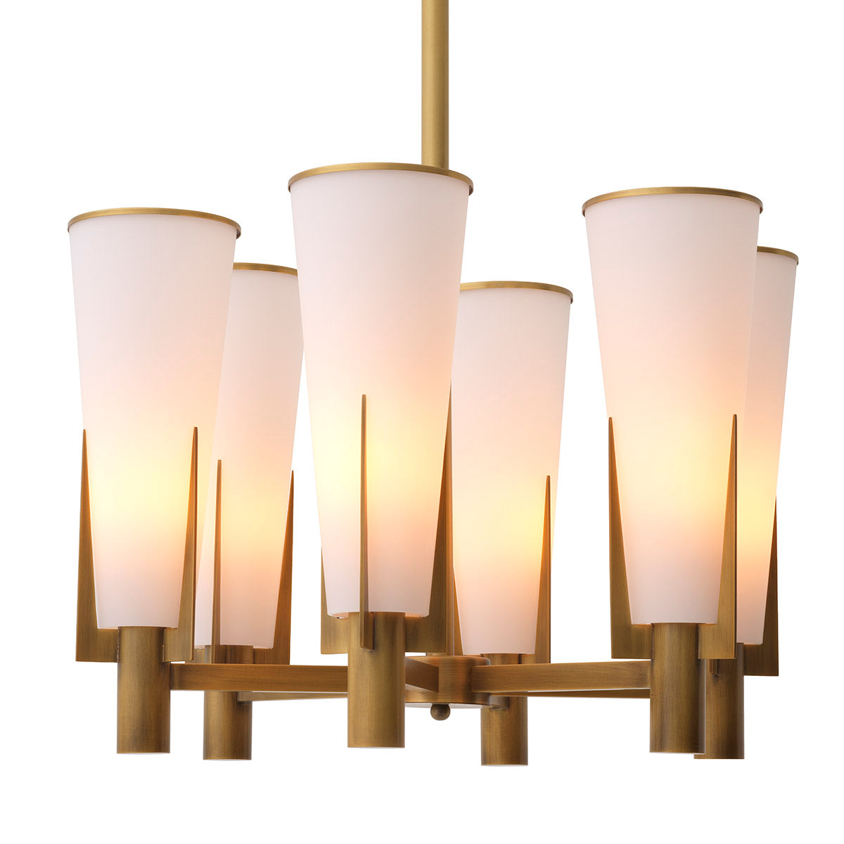 Chandelier Dino antique brass finish