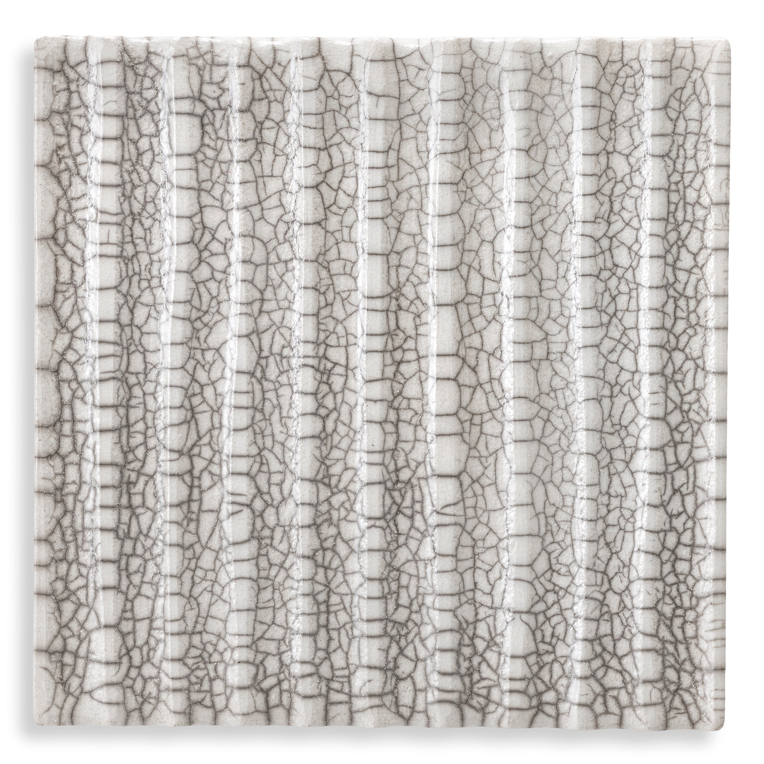Wall Decoration Division straight raku ceramic crackled white