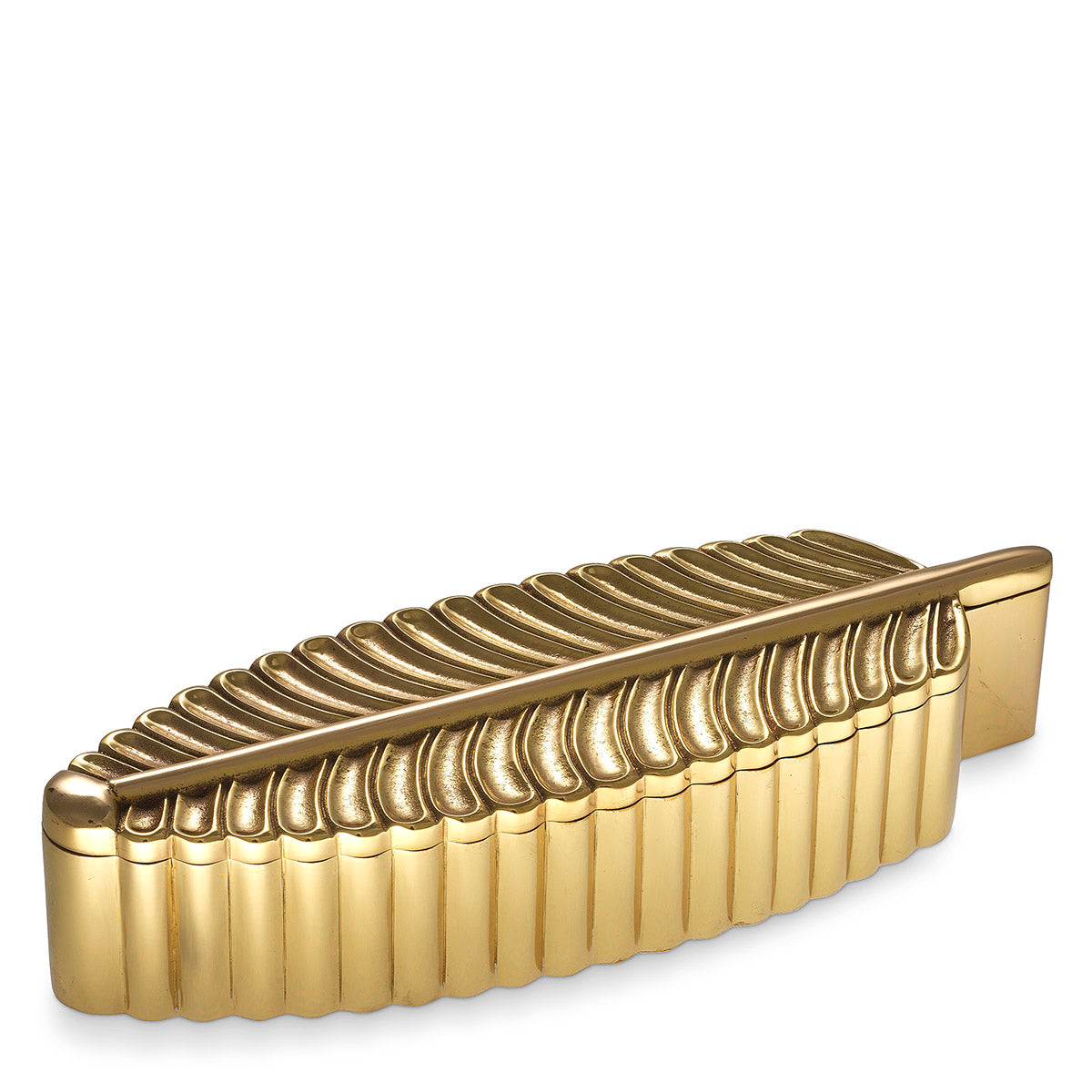 Box La Plume polished brass
