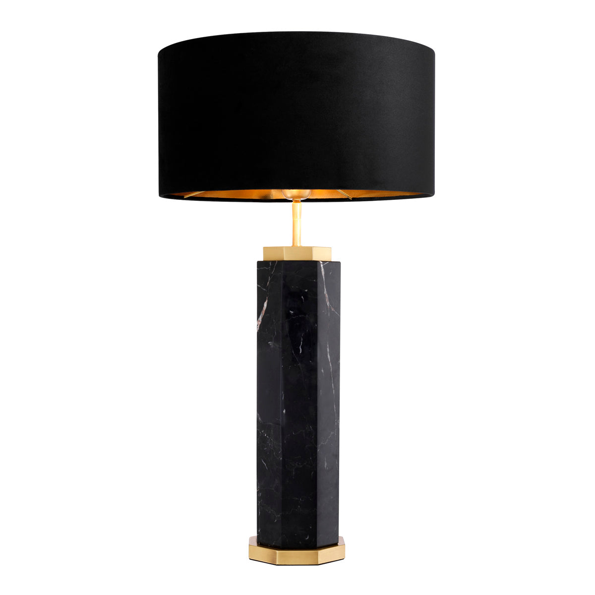 Table Lamp Newman black marble incl shade