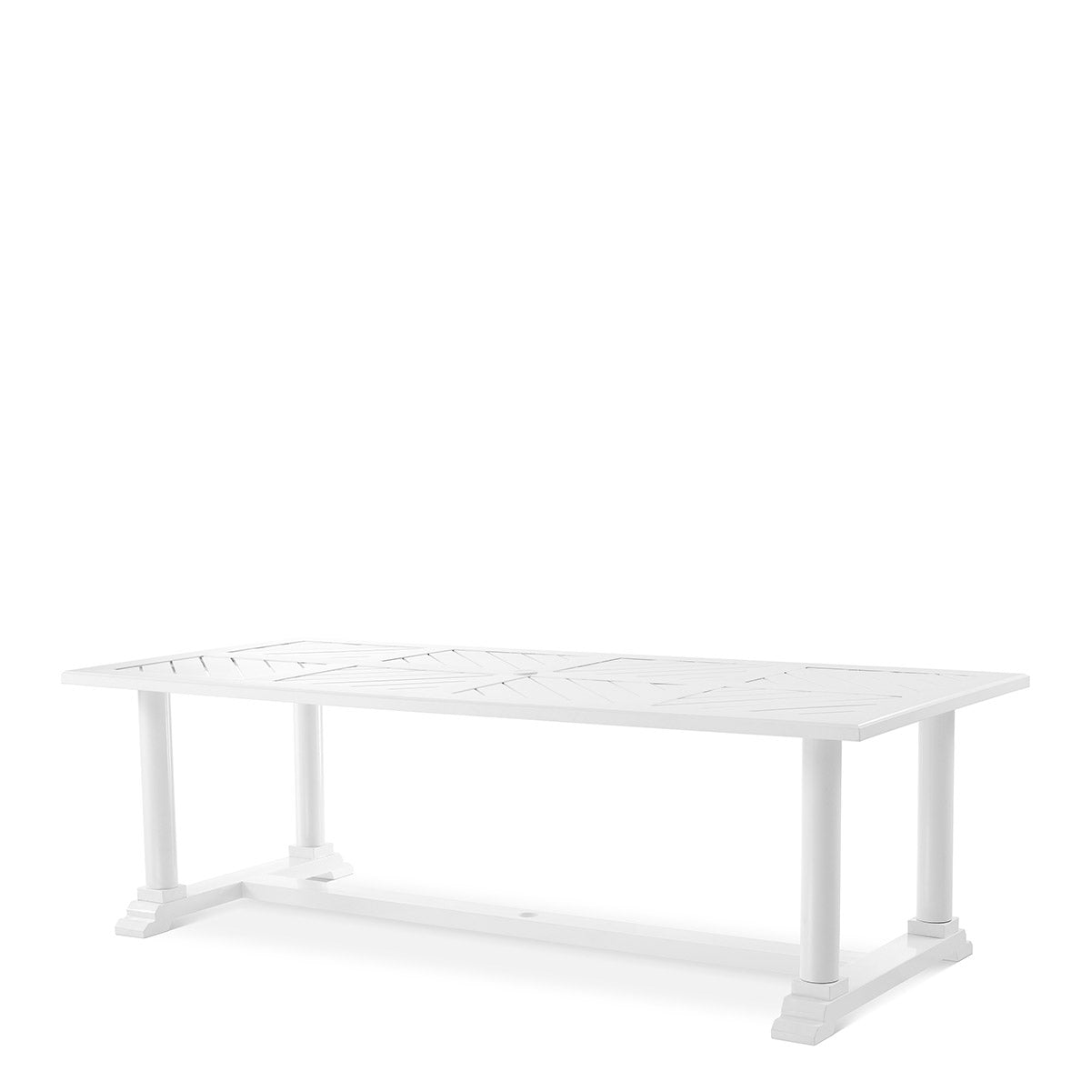 Outdoor Dining Table Bell Rive rectangular white