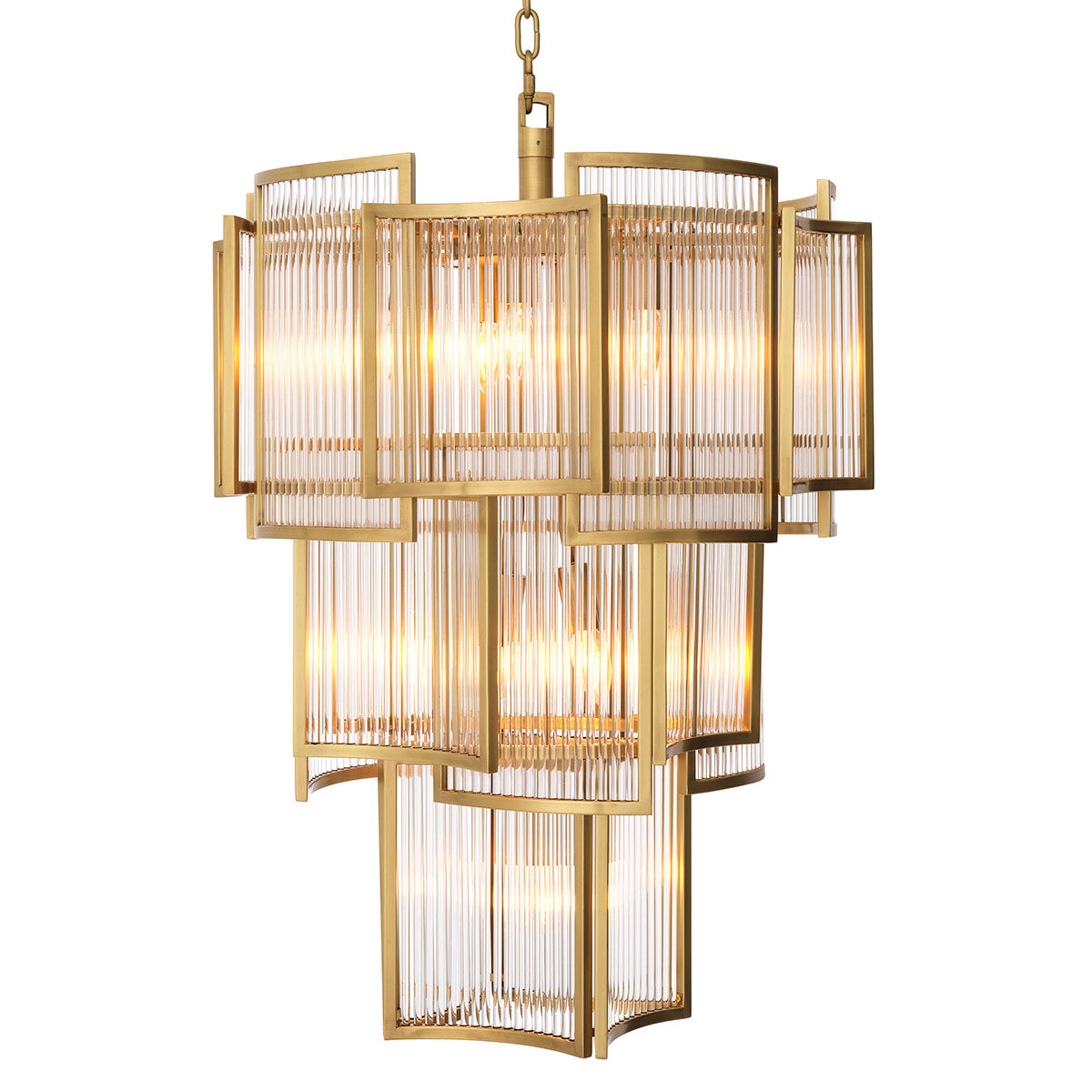 Chandelier Jet Set antique brass finish
