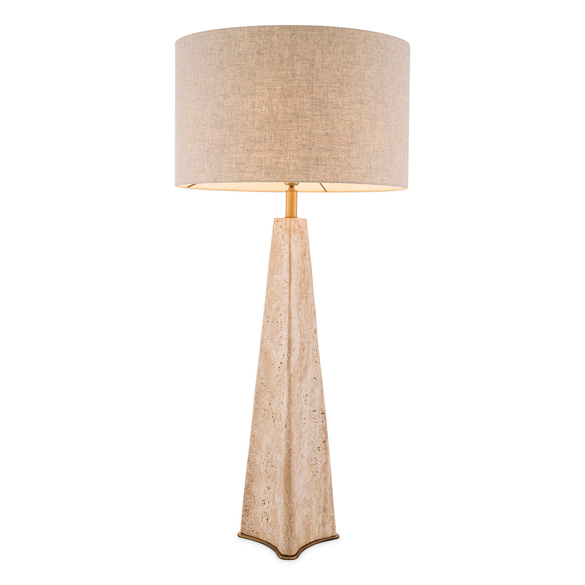 Table Lamp Benson travertine incl shade