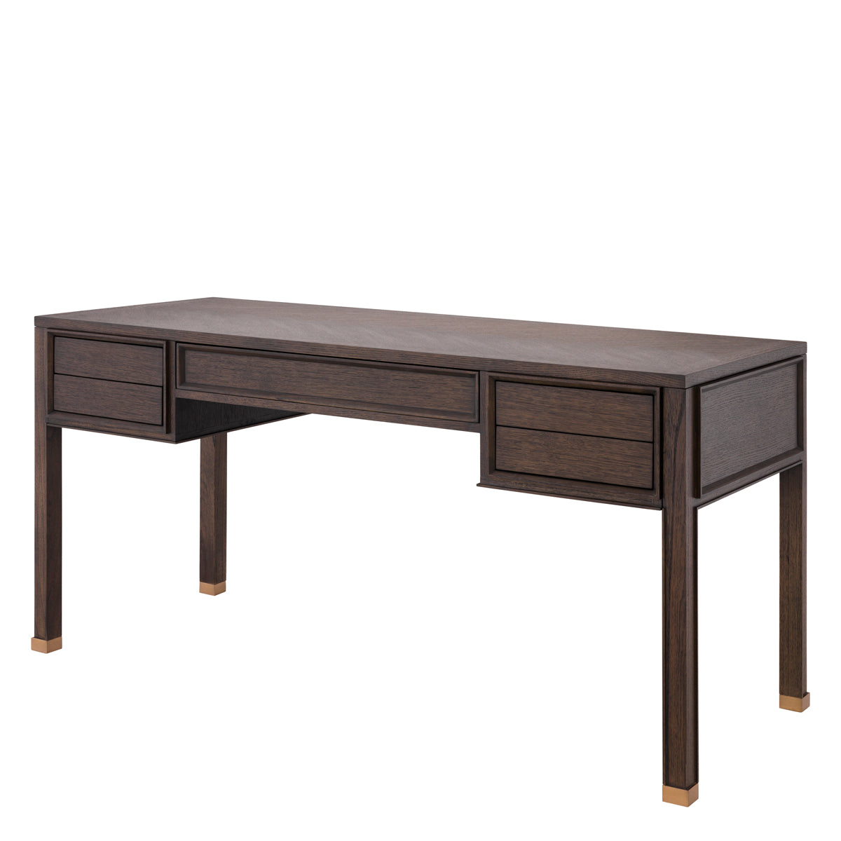 Desk Melchior brown oak veneer