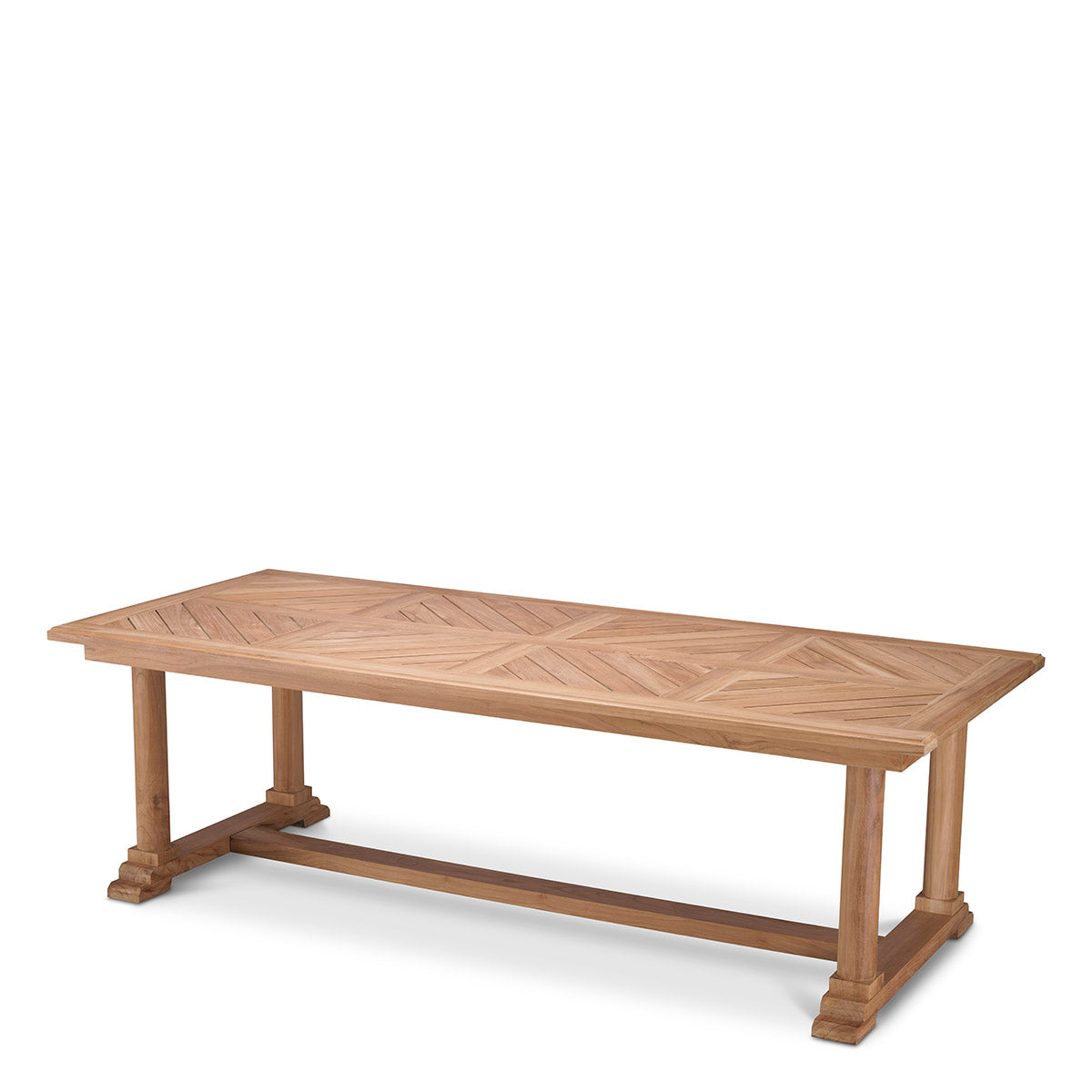 Outdoor Dining Table Bell Rive natural teak