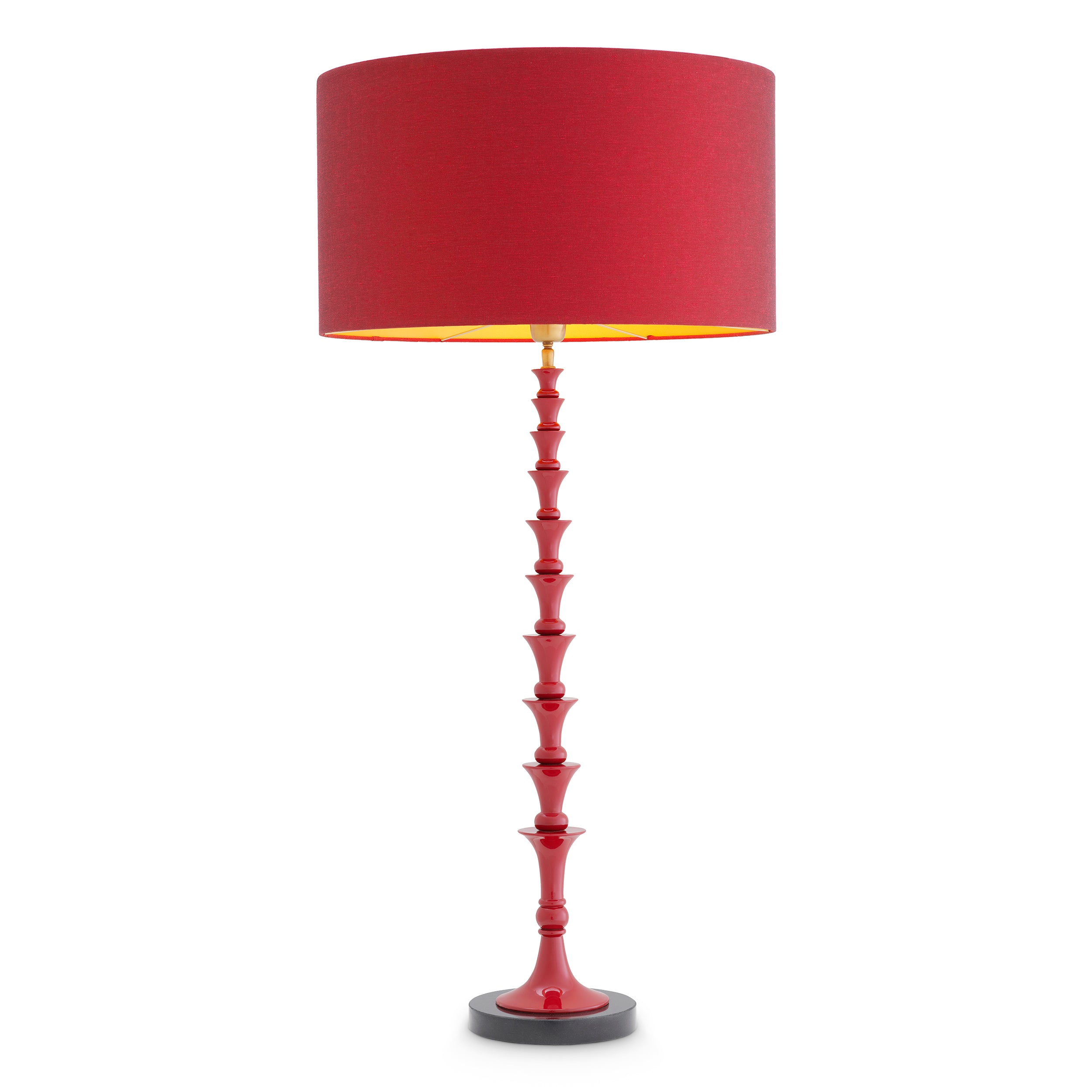 Table Lamp Arabella bordeaux red finish incl shade