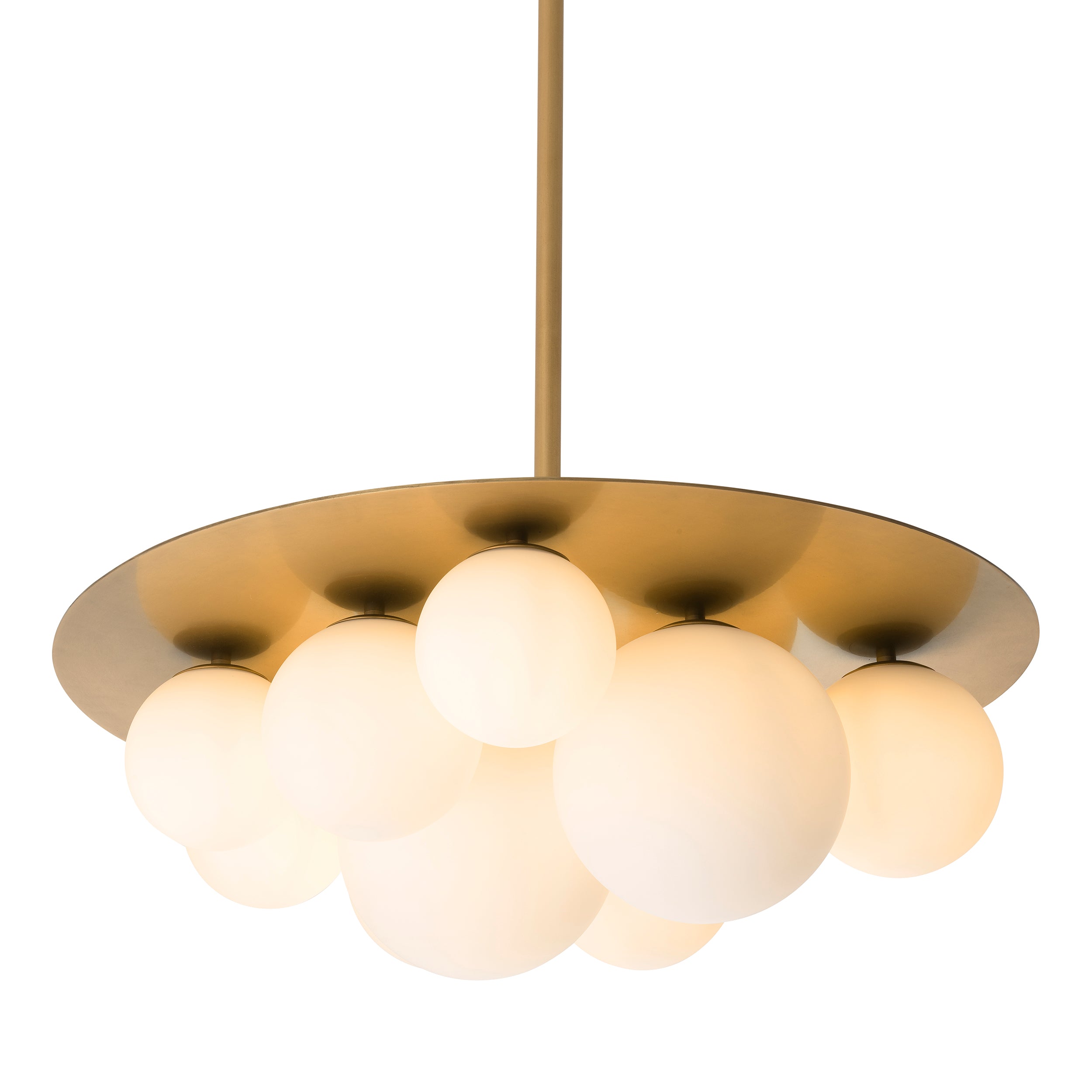 Chandelier Orsini white glass