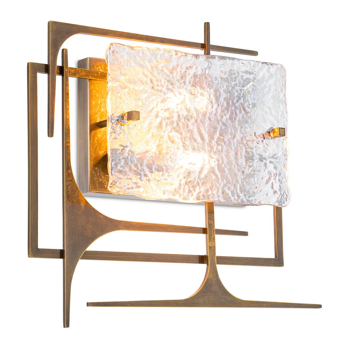 Wall Lamp Zeno antique brass finish