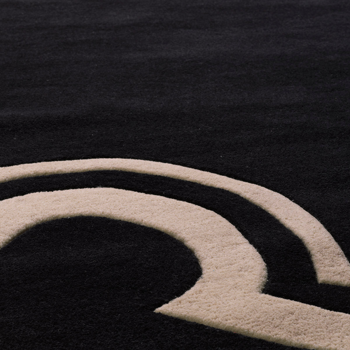Rug Palazzo ø 280 cm black & off-white