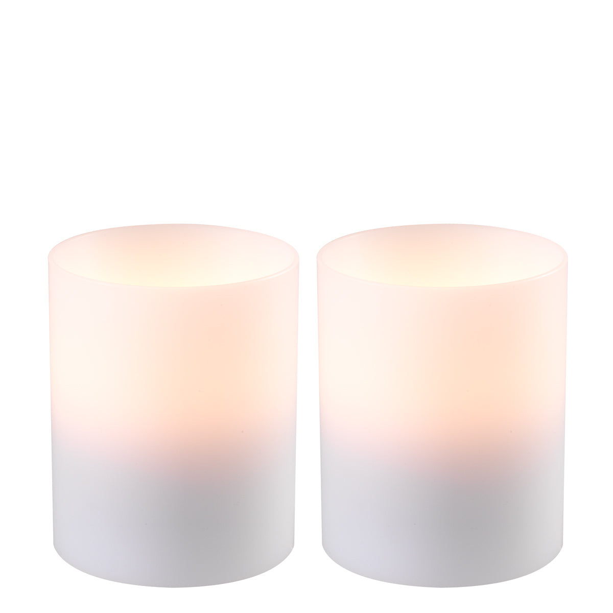 Artificial Candle deep ø 10 x H. 12 cm white S/2
