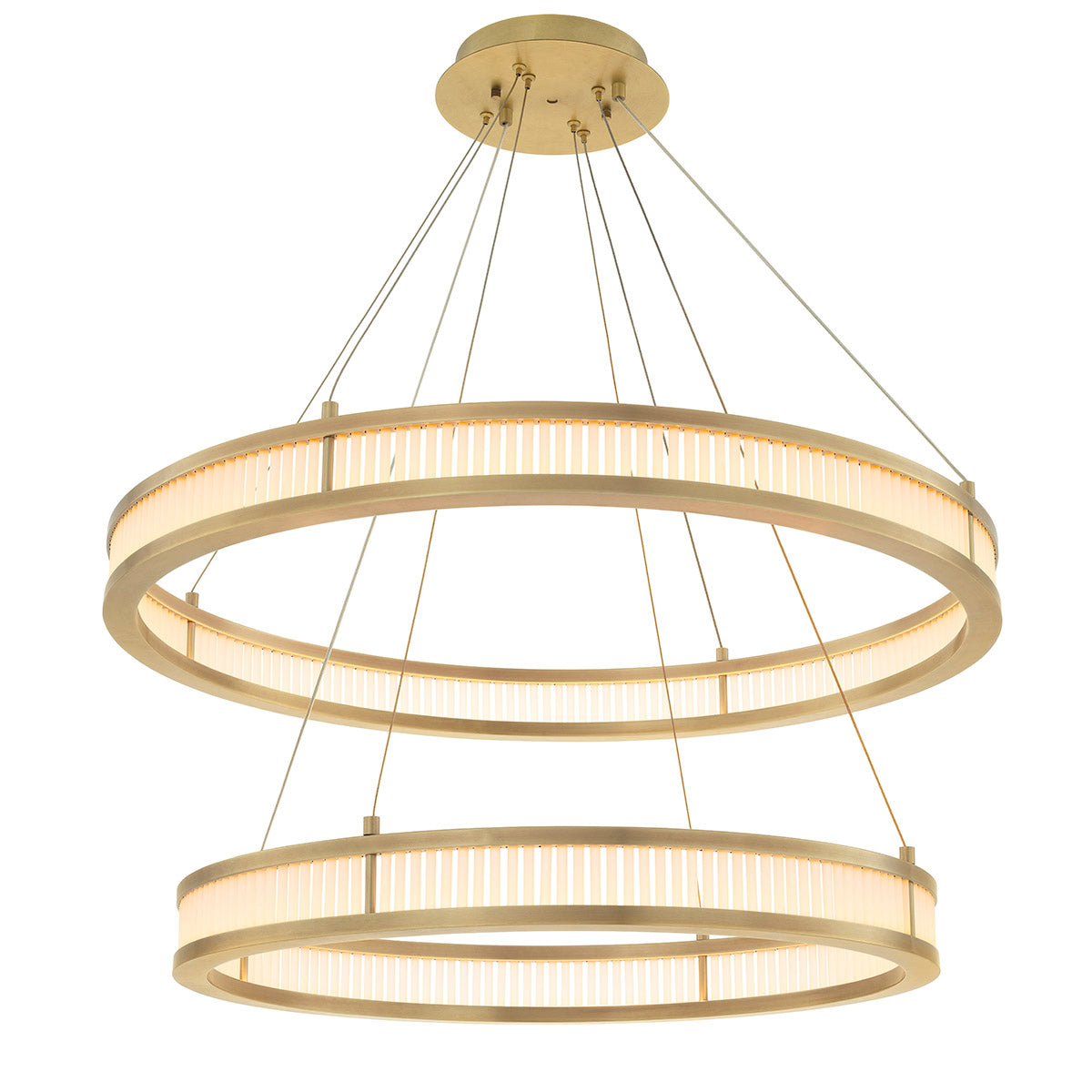 Chandelier Damien Double antique brass finish