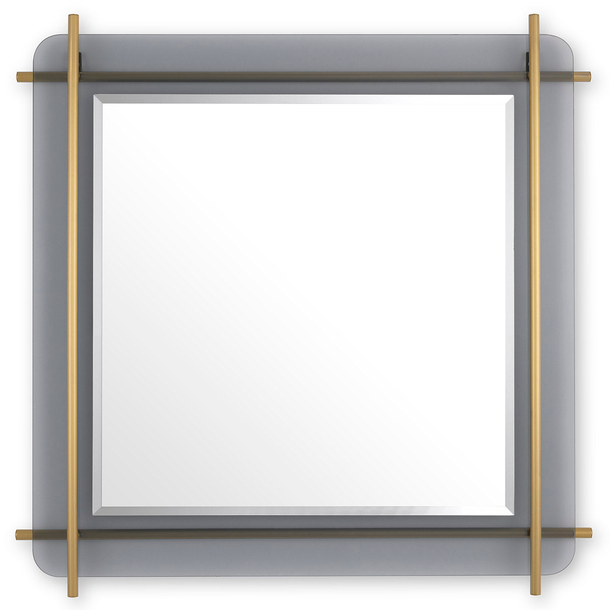 Mirror Quinn brushed brass finish