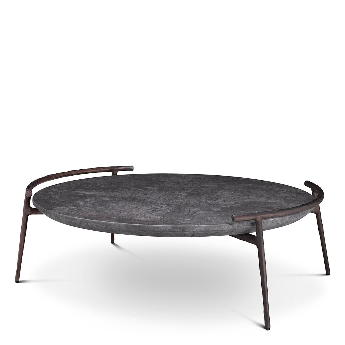 Coffee Table Arca grey marble bronze finish