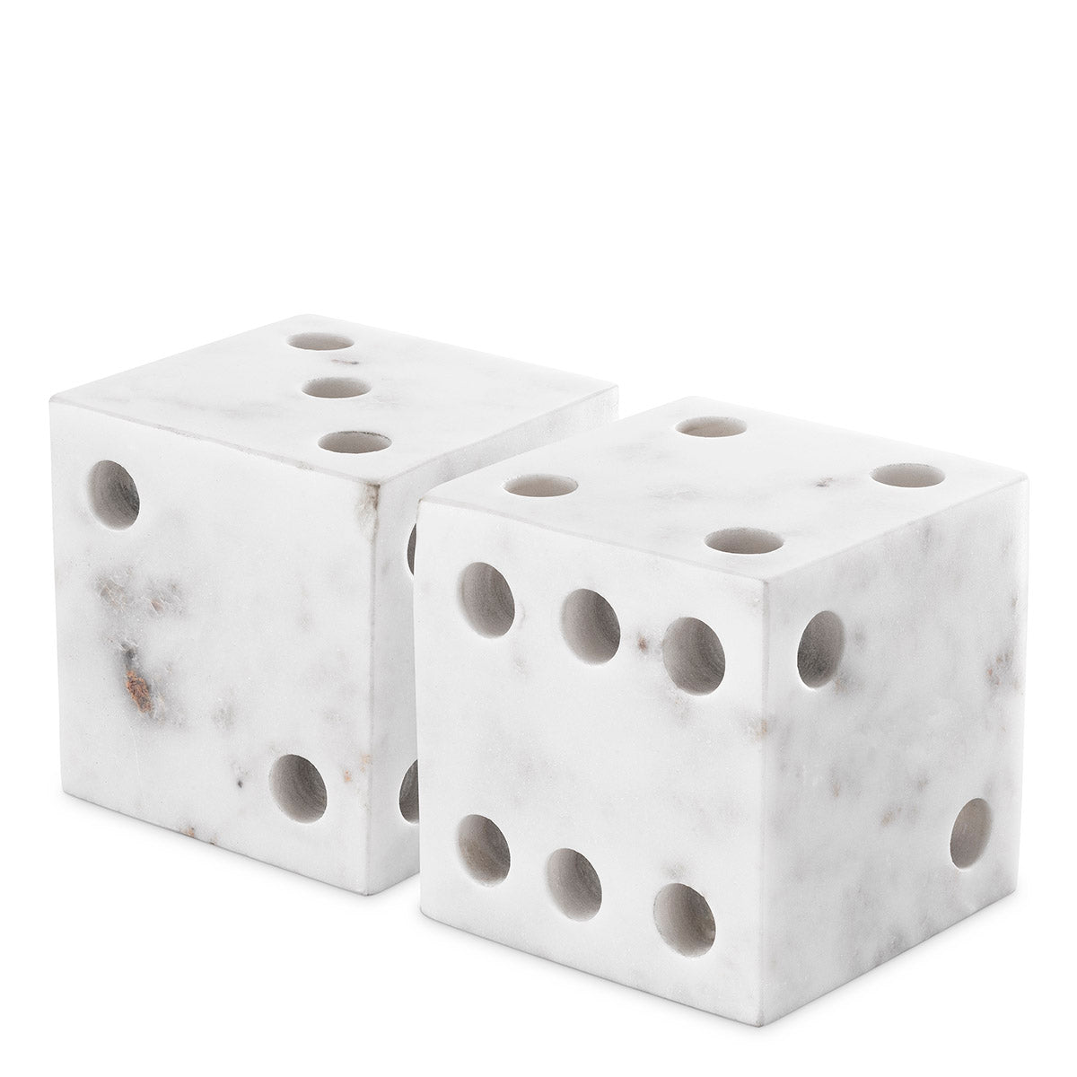Desk Accessory Visa white marble set of 2