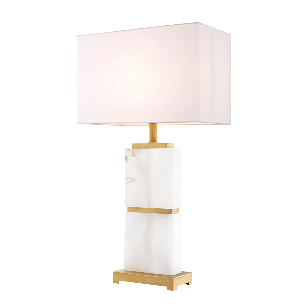 Table Lamp Robbins matte brass finish alabaster
