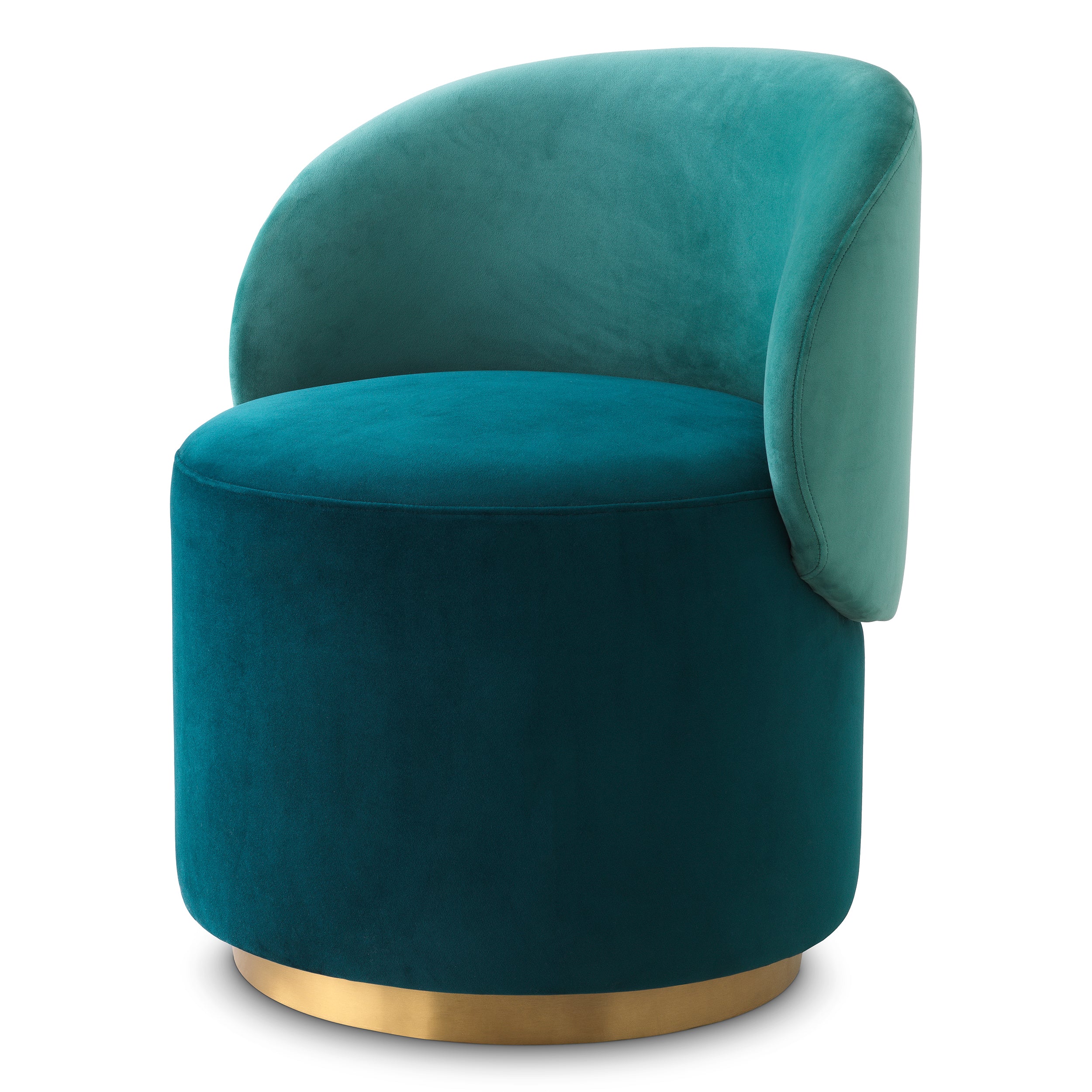 Low Dining Chair Greer savona sea green velvet