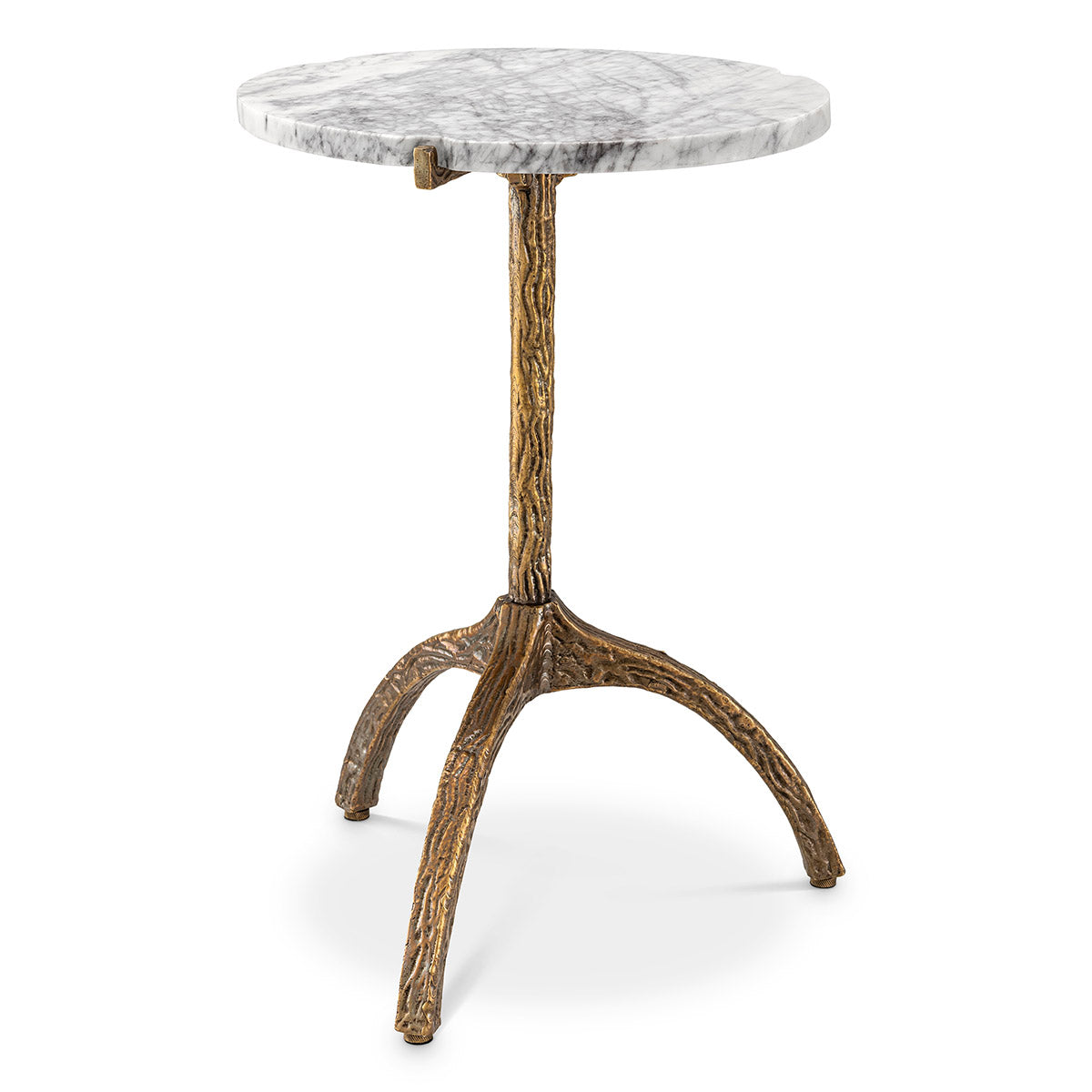 Side Table Cortina oval vintage brass finish