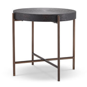 Round Gunmetal Side Table Nikos | Eichholtzmh.com