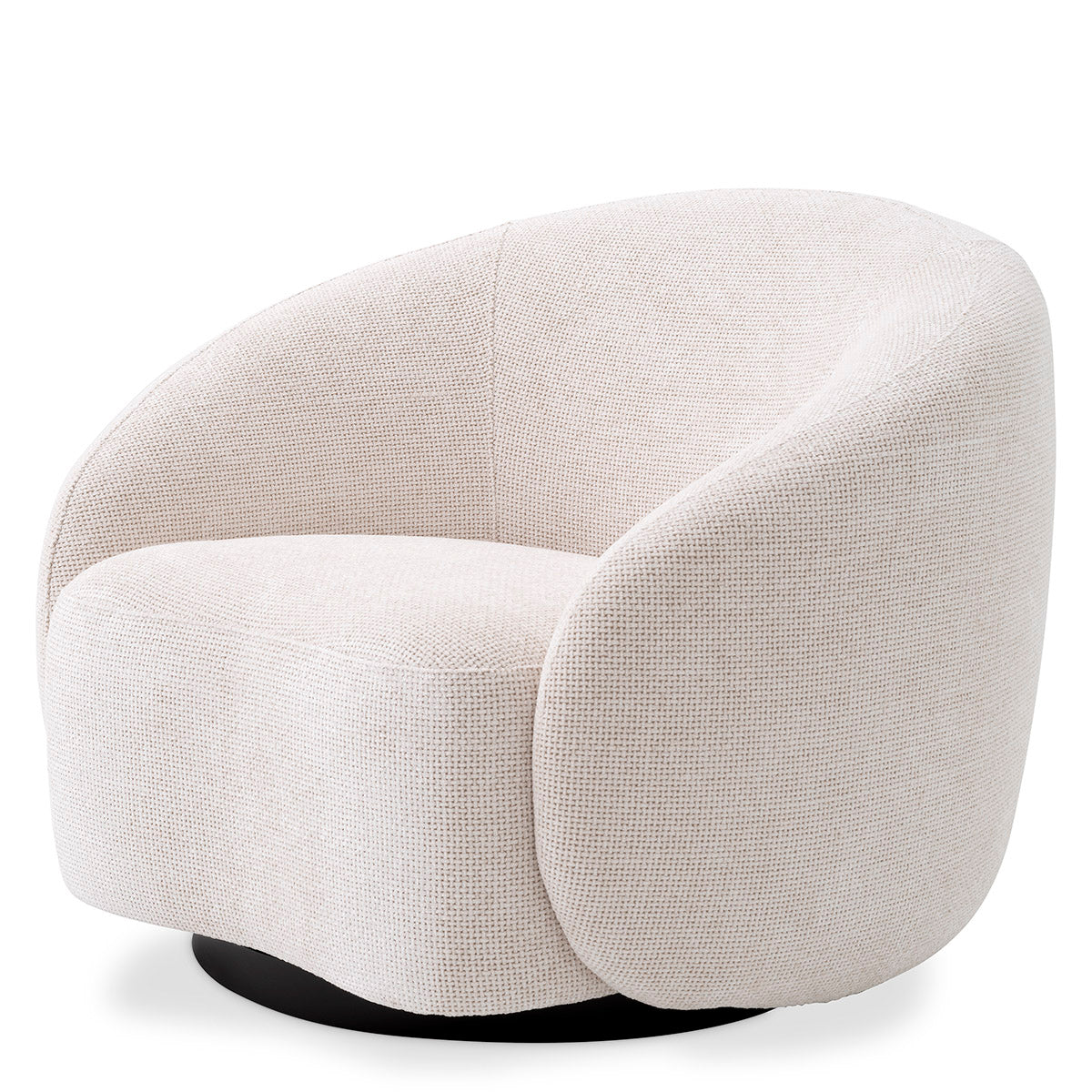 Swivel Chair Amore lyssa off-white black finish