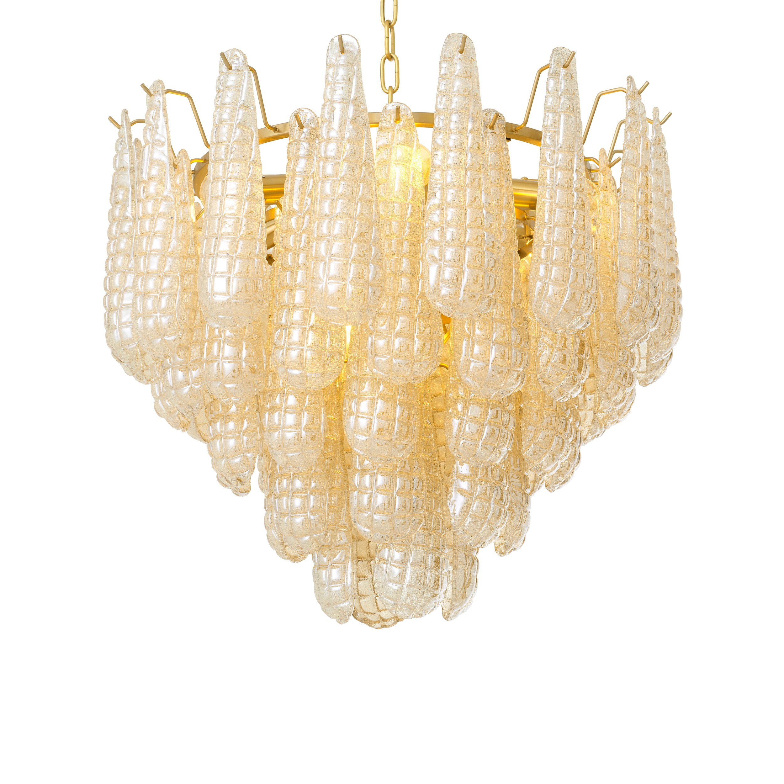 Chandelier Chaves S champagne coloured glass