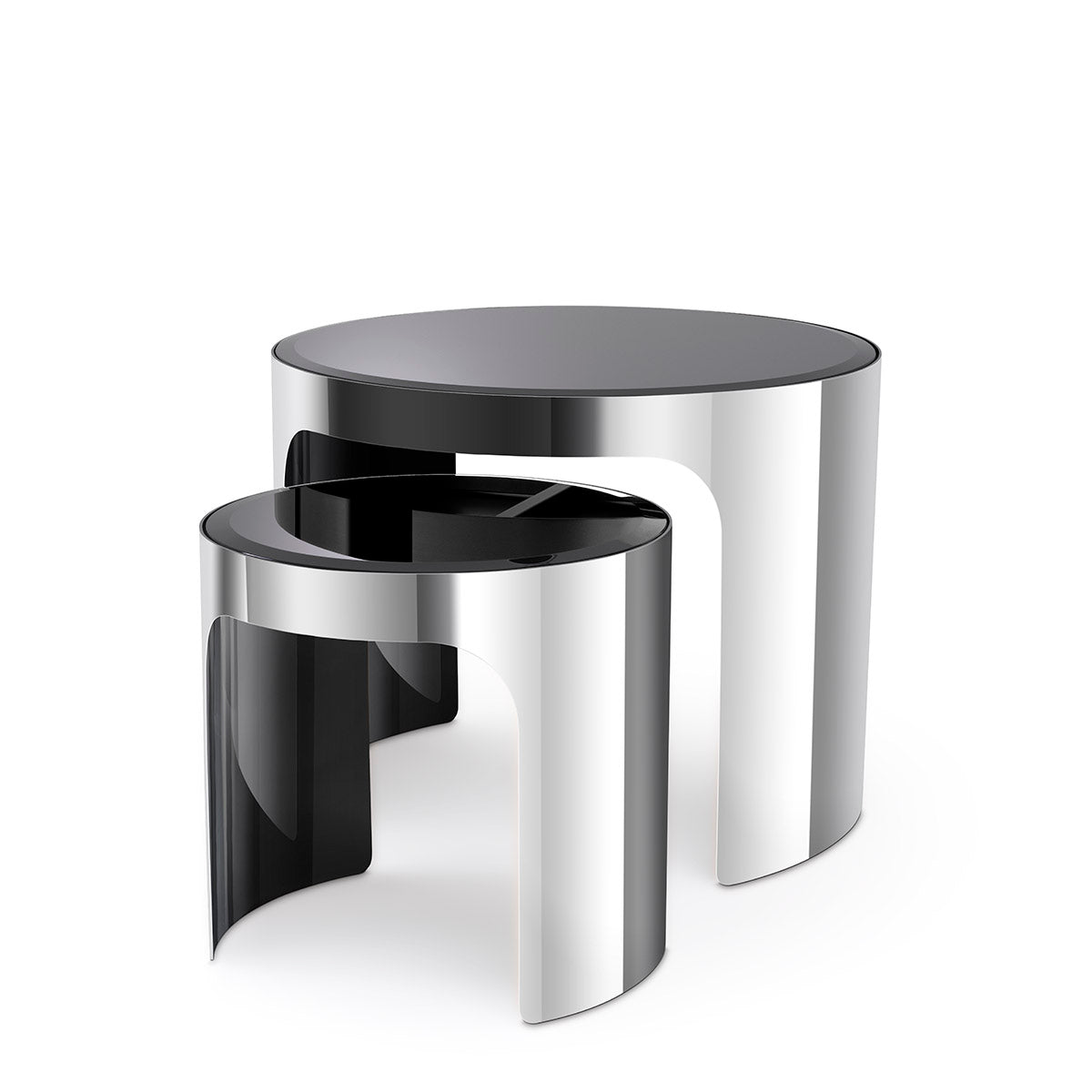 Side Table Piemonte polished ss set of 2