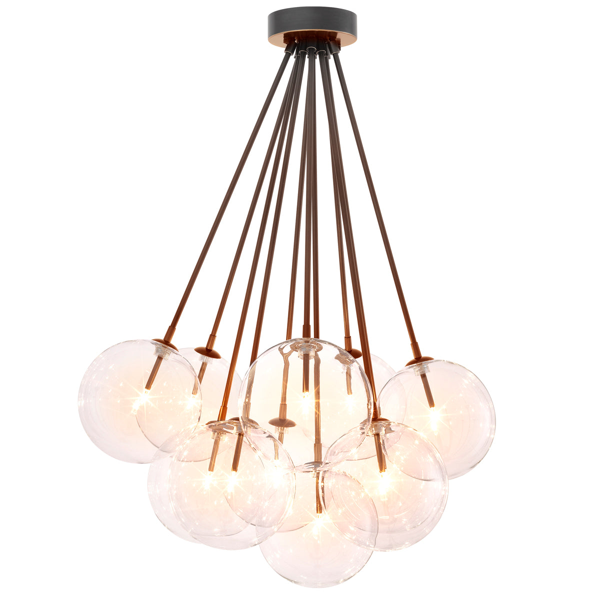 Ceiling Lamp Molecule bronze highlight finish