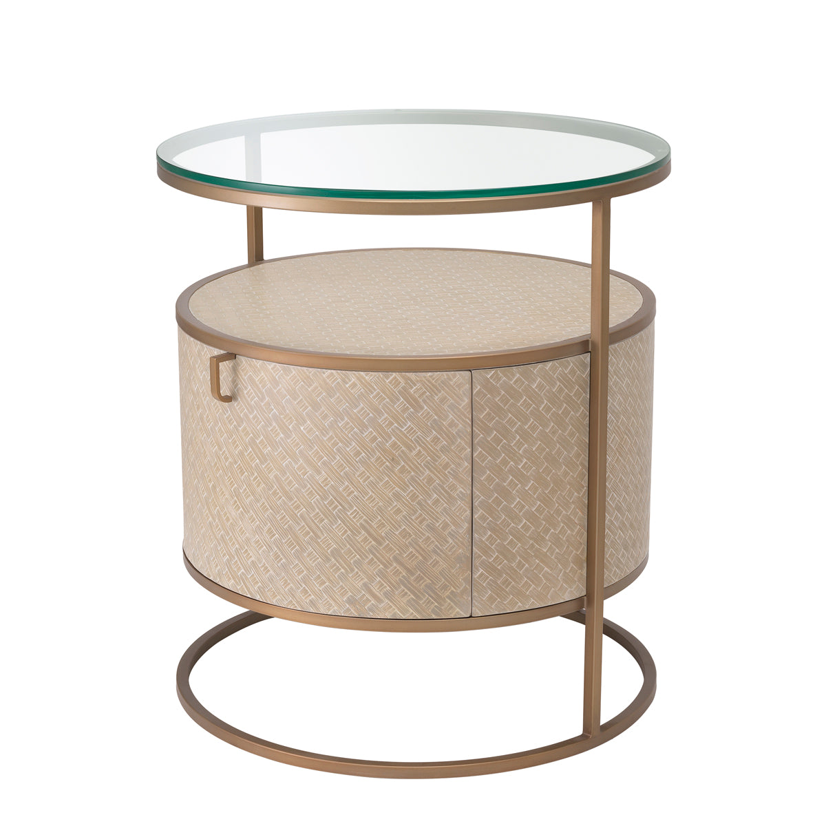 Nightstand Napa Valley woven washed oak venee