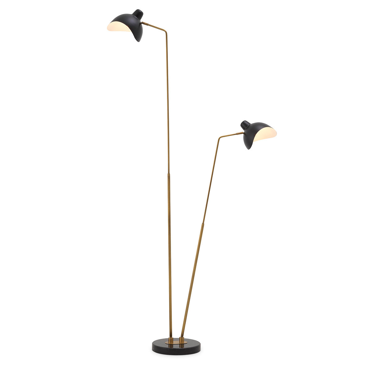 Floor Lamp Asta Double antique brass finish