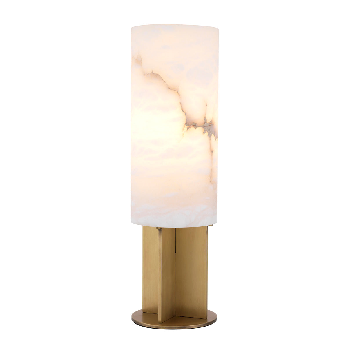 Table Lamp Giorgina antique brass finish alabaster