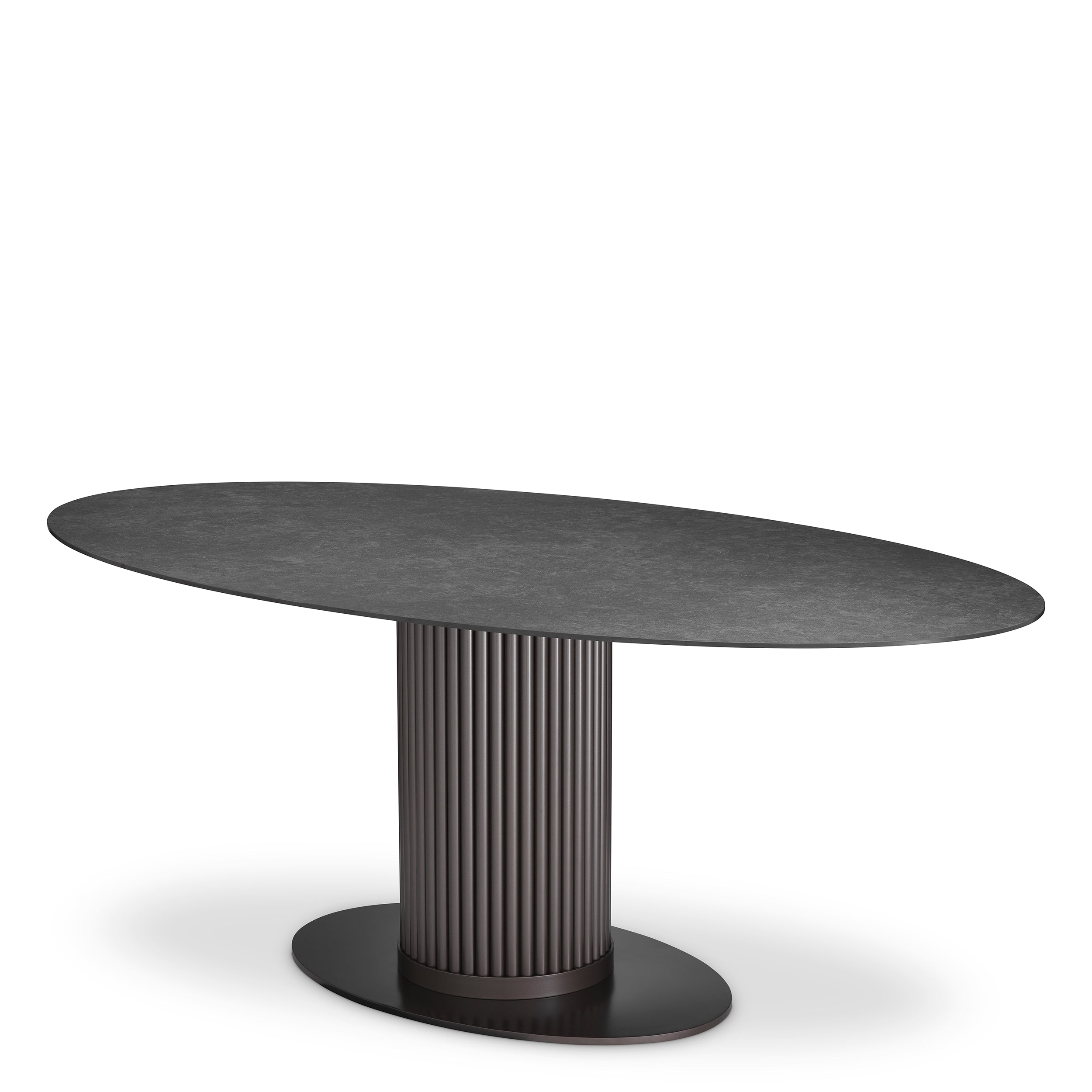 Outdoor Dining Table Volterra Oval marble look top