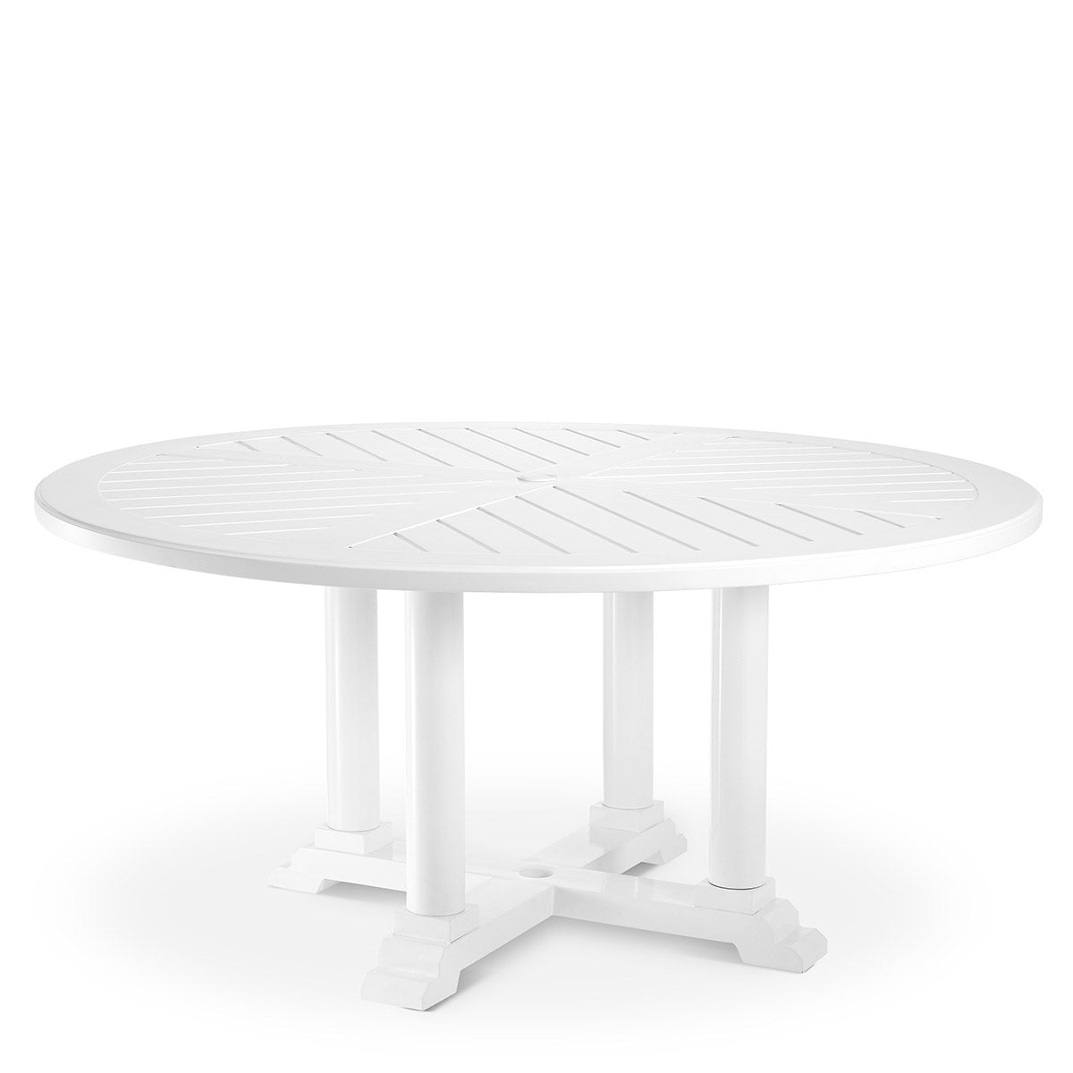 Outdoor Dining Table Bell Rive round L white